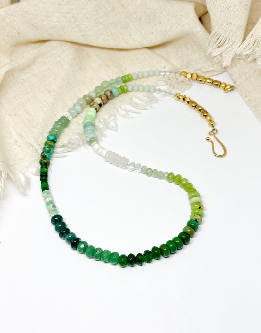 Green gemstone necklace
