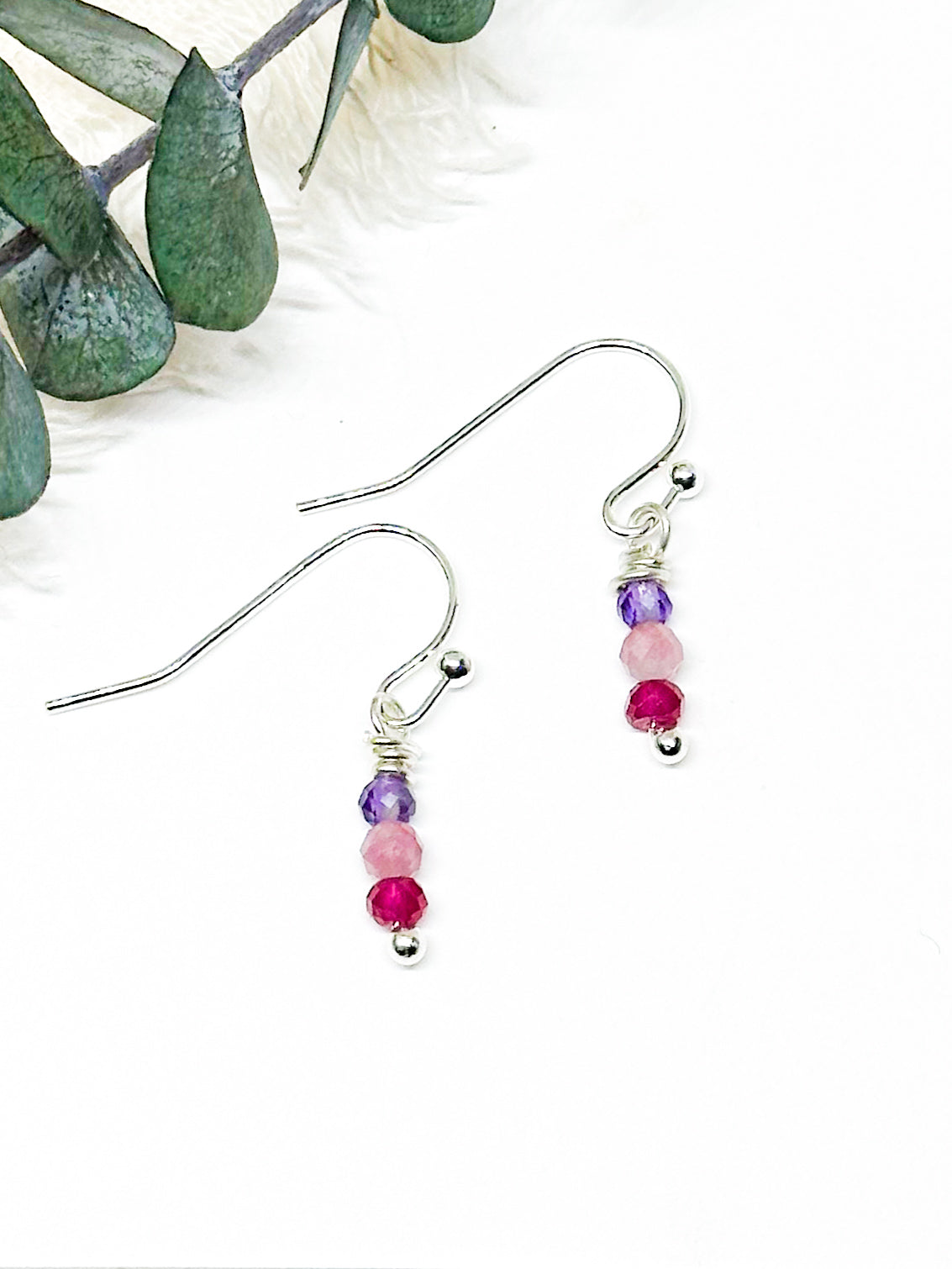 Family birthstone earrings