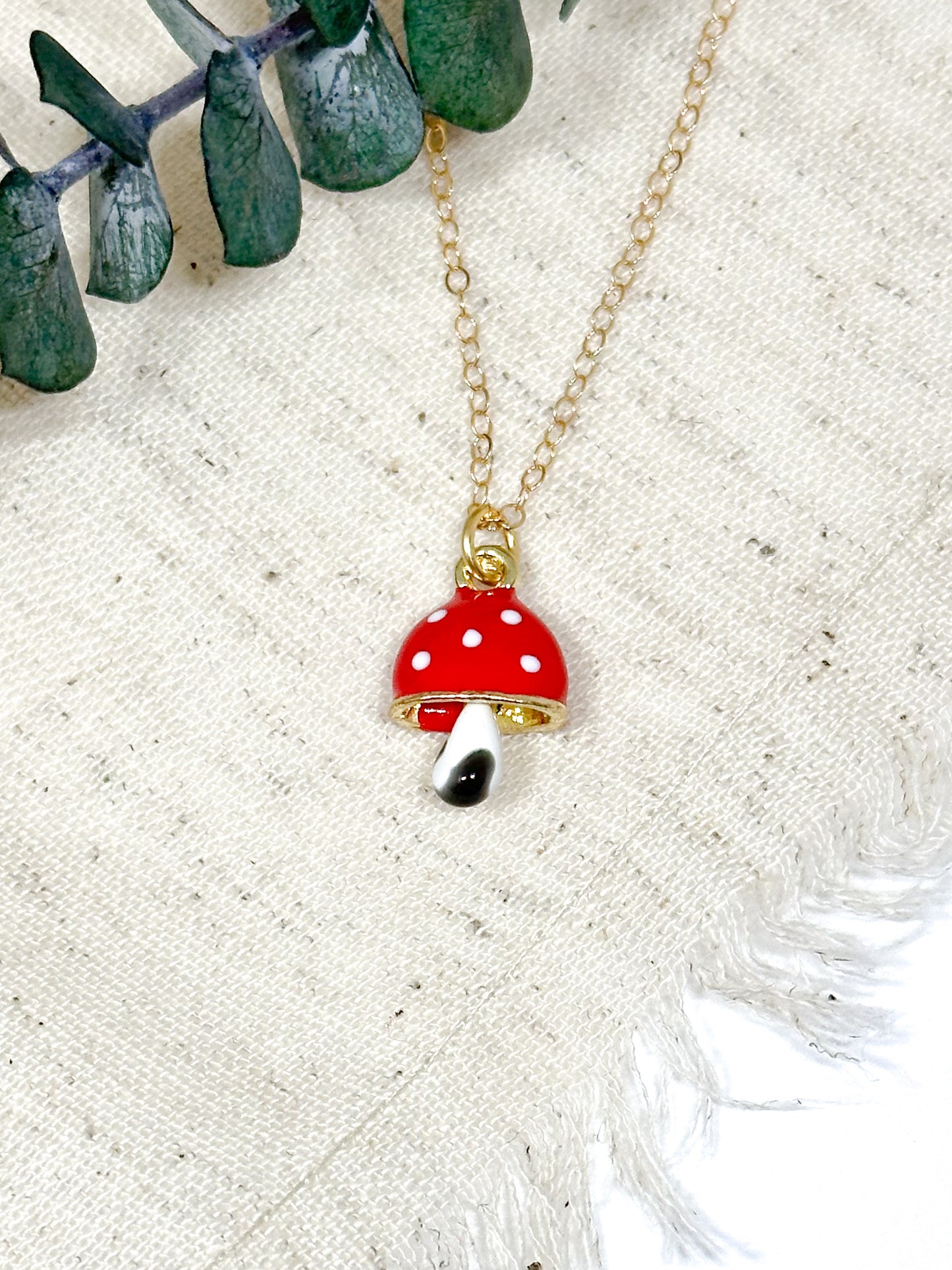 Mushroom necklace pendant