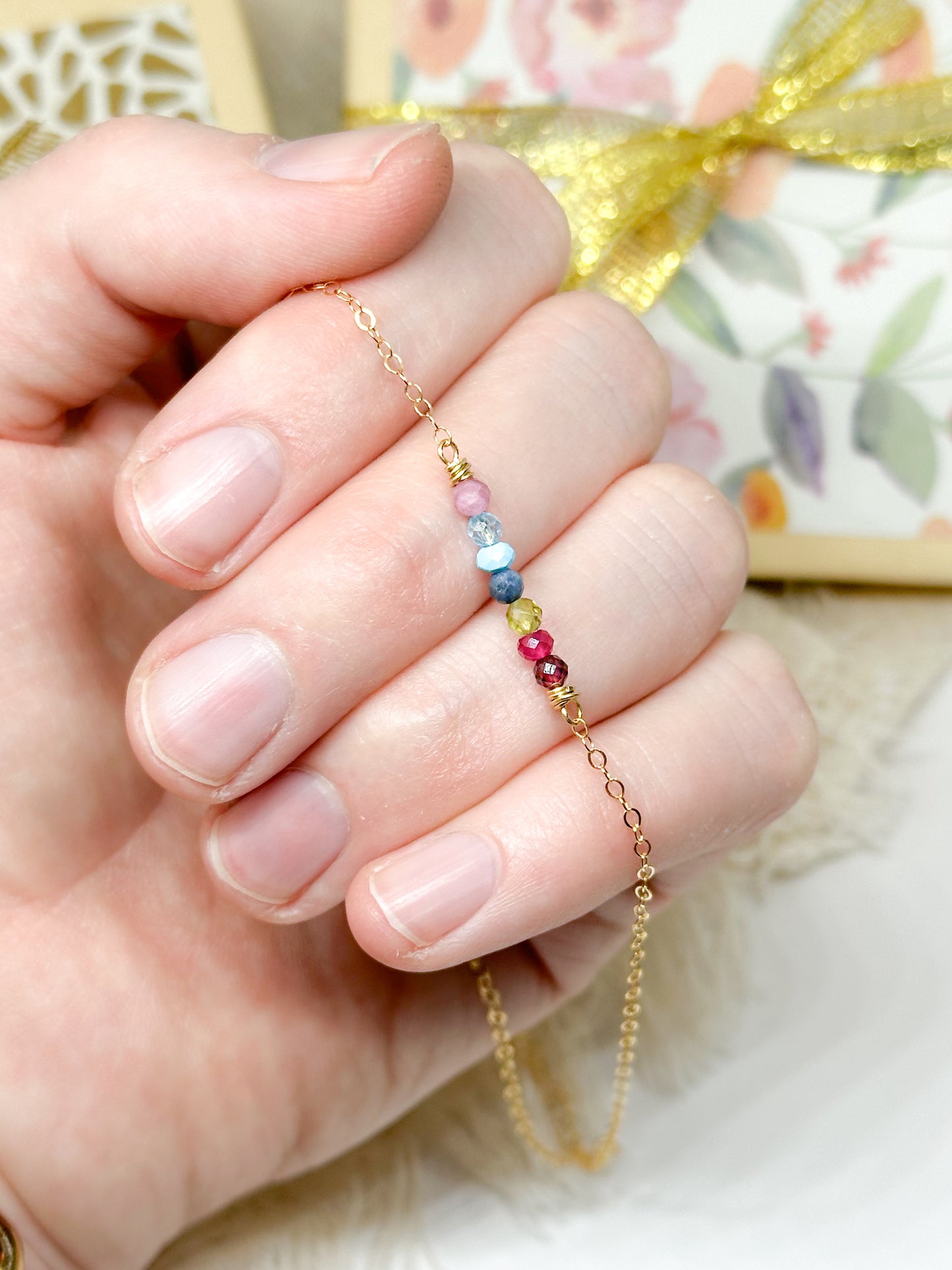 Custom birthstone necklace