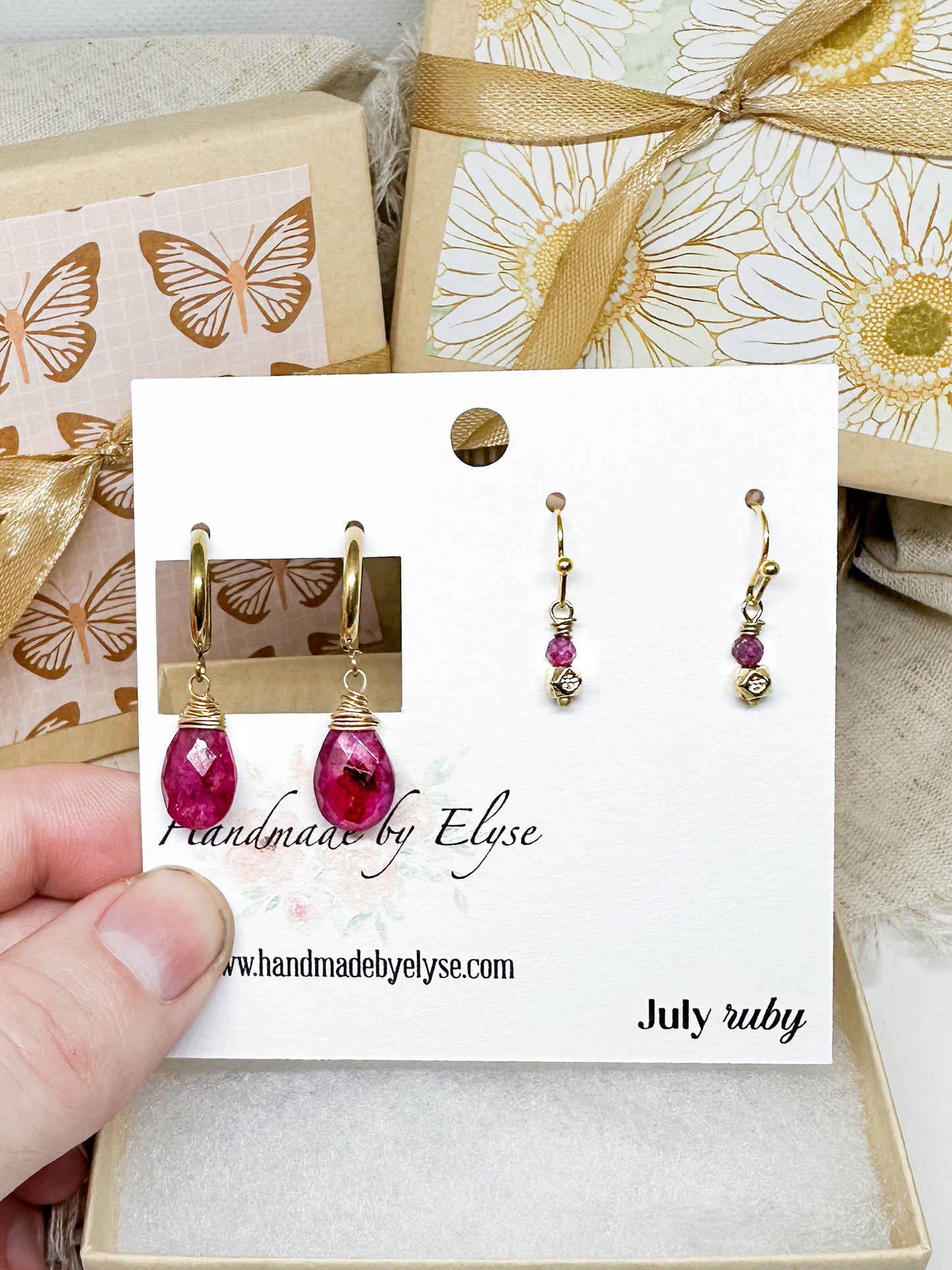 Birthstone earring set