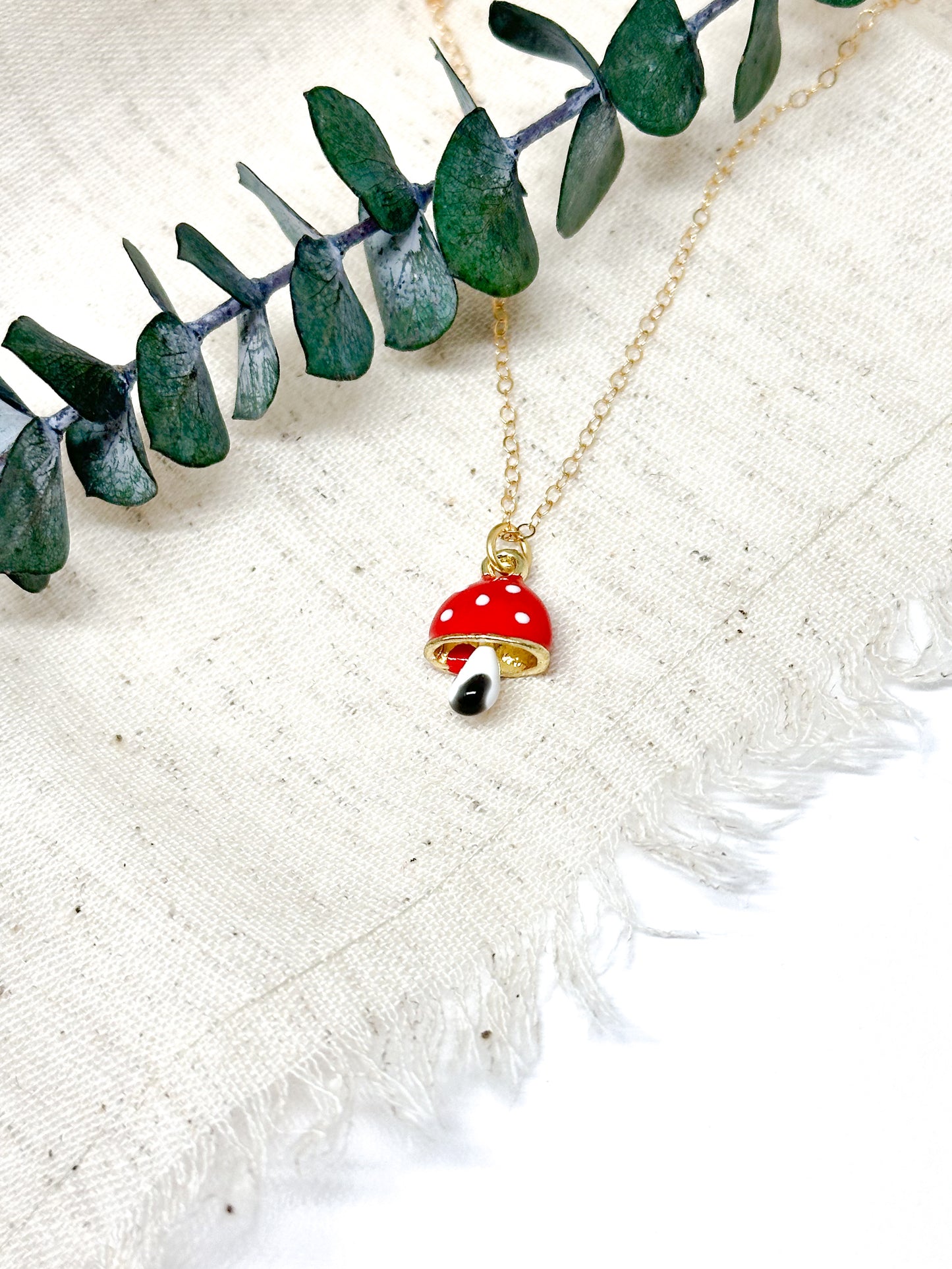 Mushroom necklace pendant