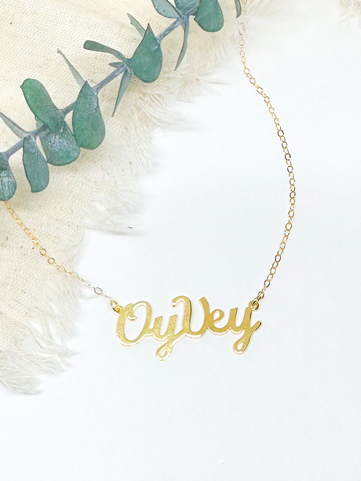 Gold Oy Vey Necklace