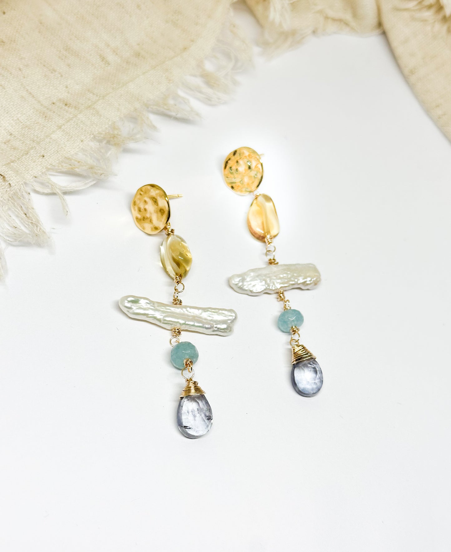 Pearl statement earrings