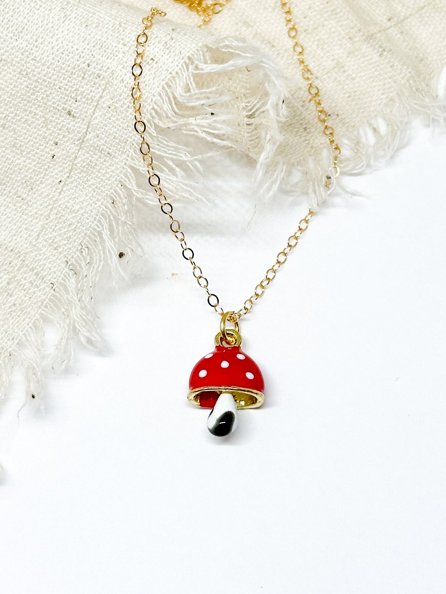 Mushroom necklace pendant