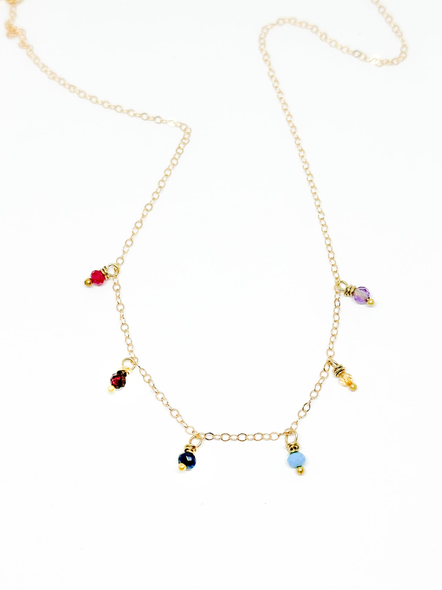 Custom birthstone necklace minimalist