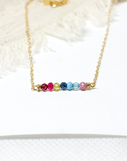 Custom birthstone necklace