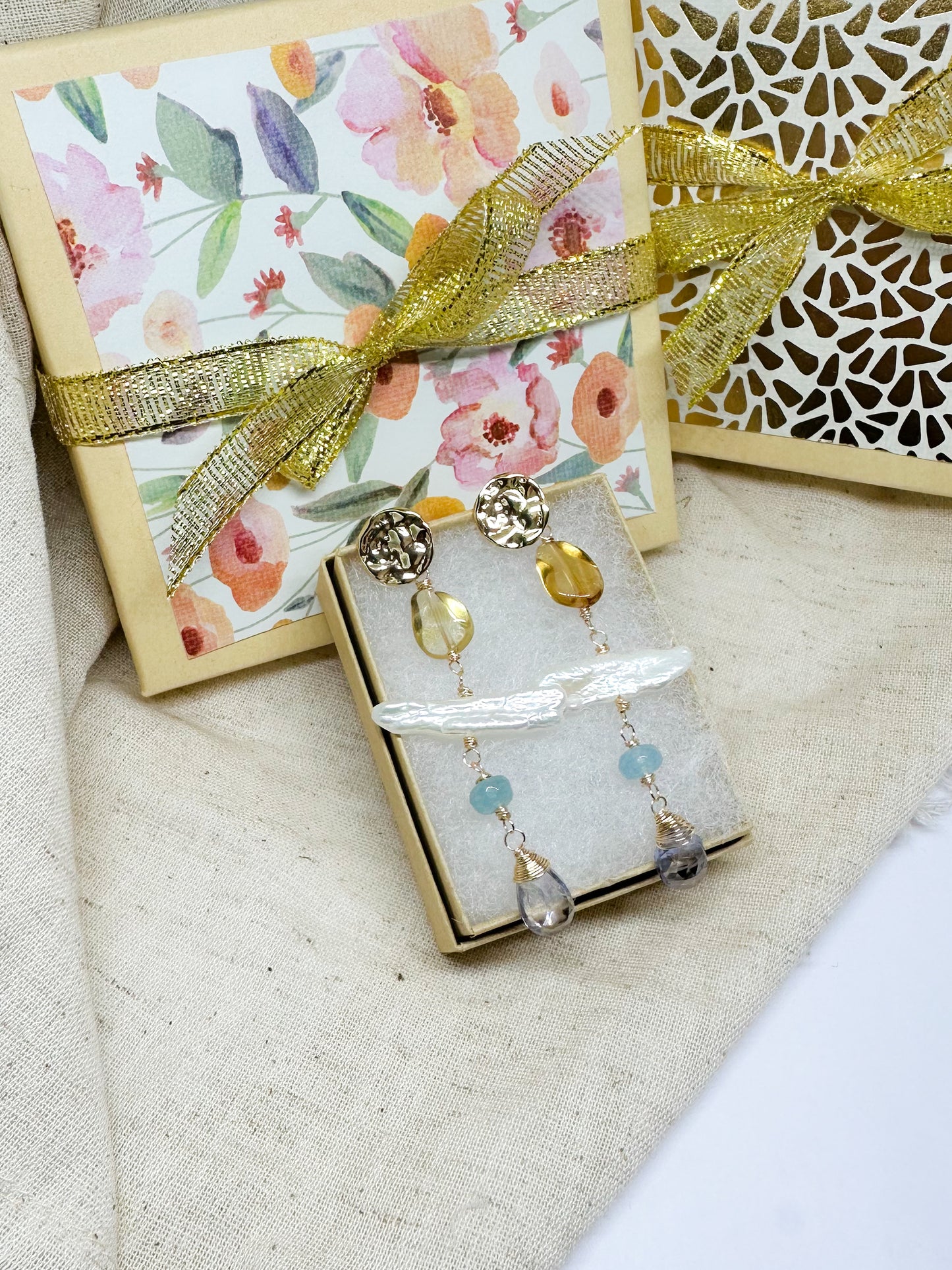 Pearl statement earrings