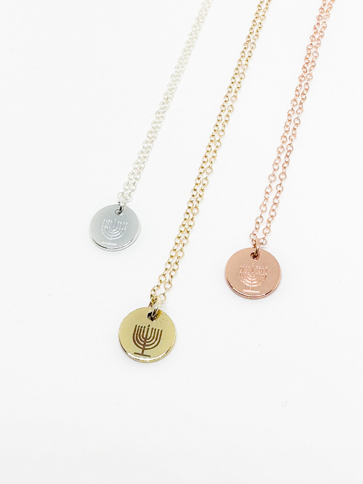 Hanukkah necklace silver