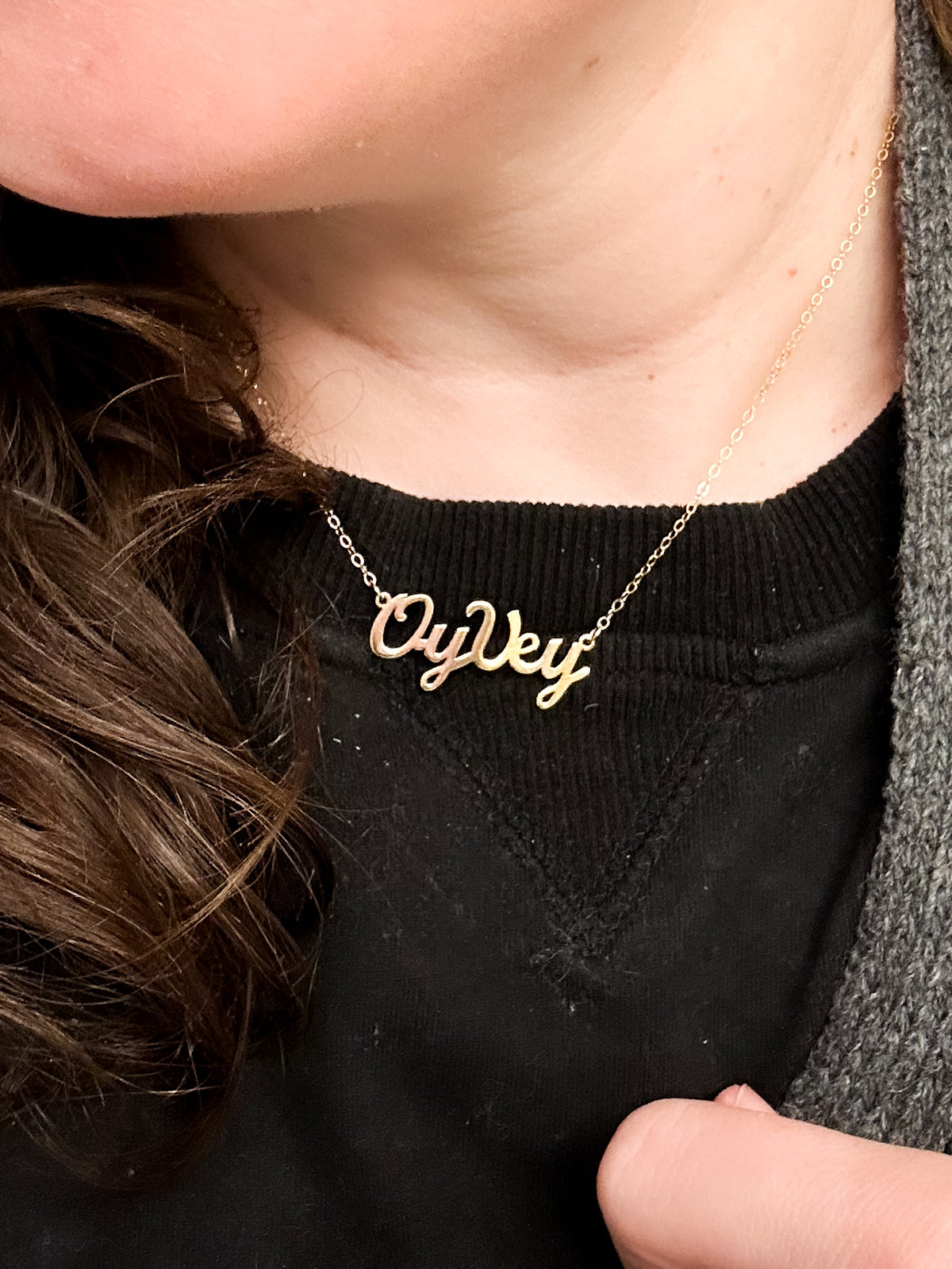 Gold Oy Vey Necklace