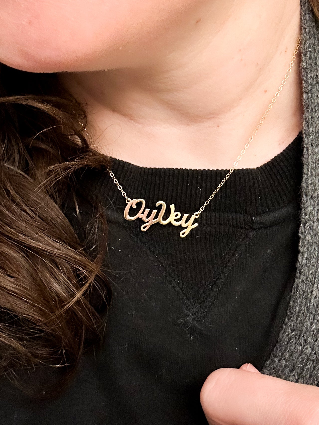 Gold Oy Vey Necklace