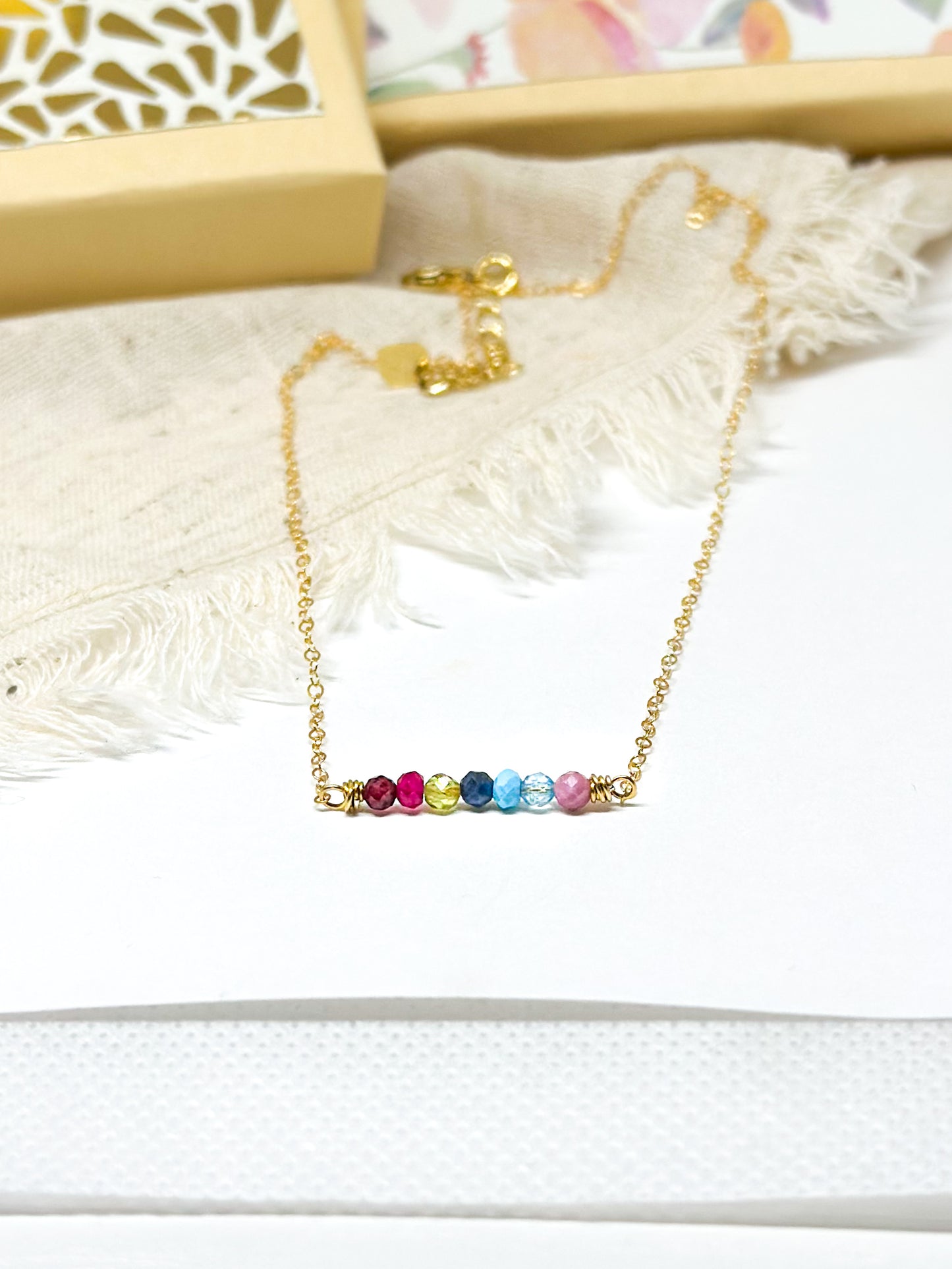 Custom birthstone necklace