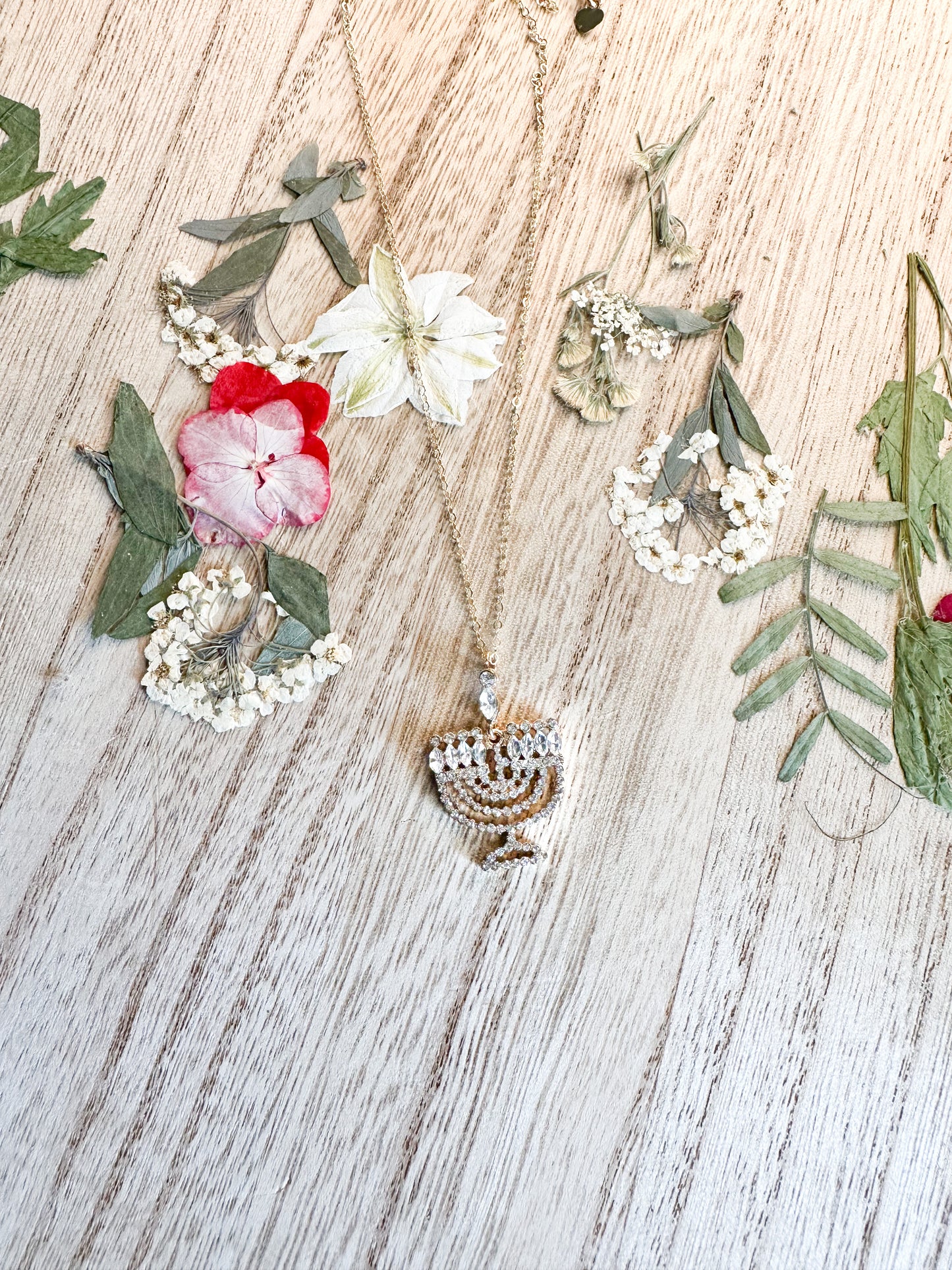 Fancy Menorah Necklace