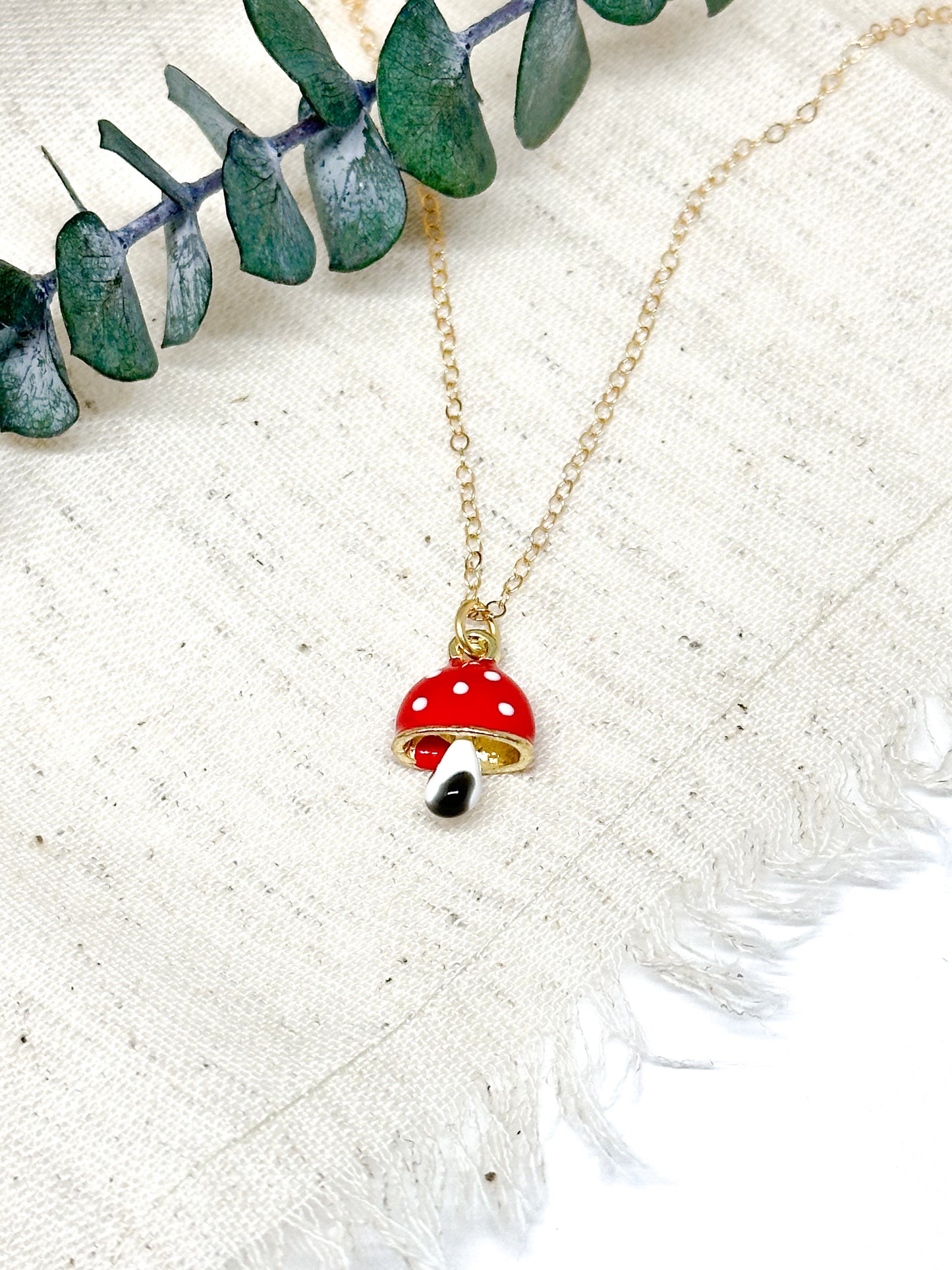 Mushroom necklace pendant