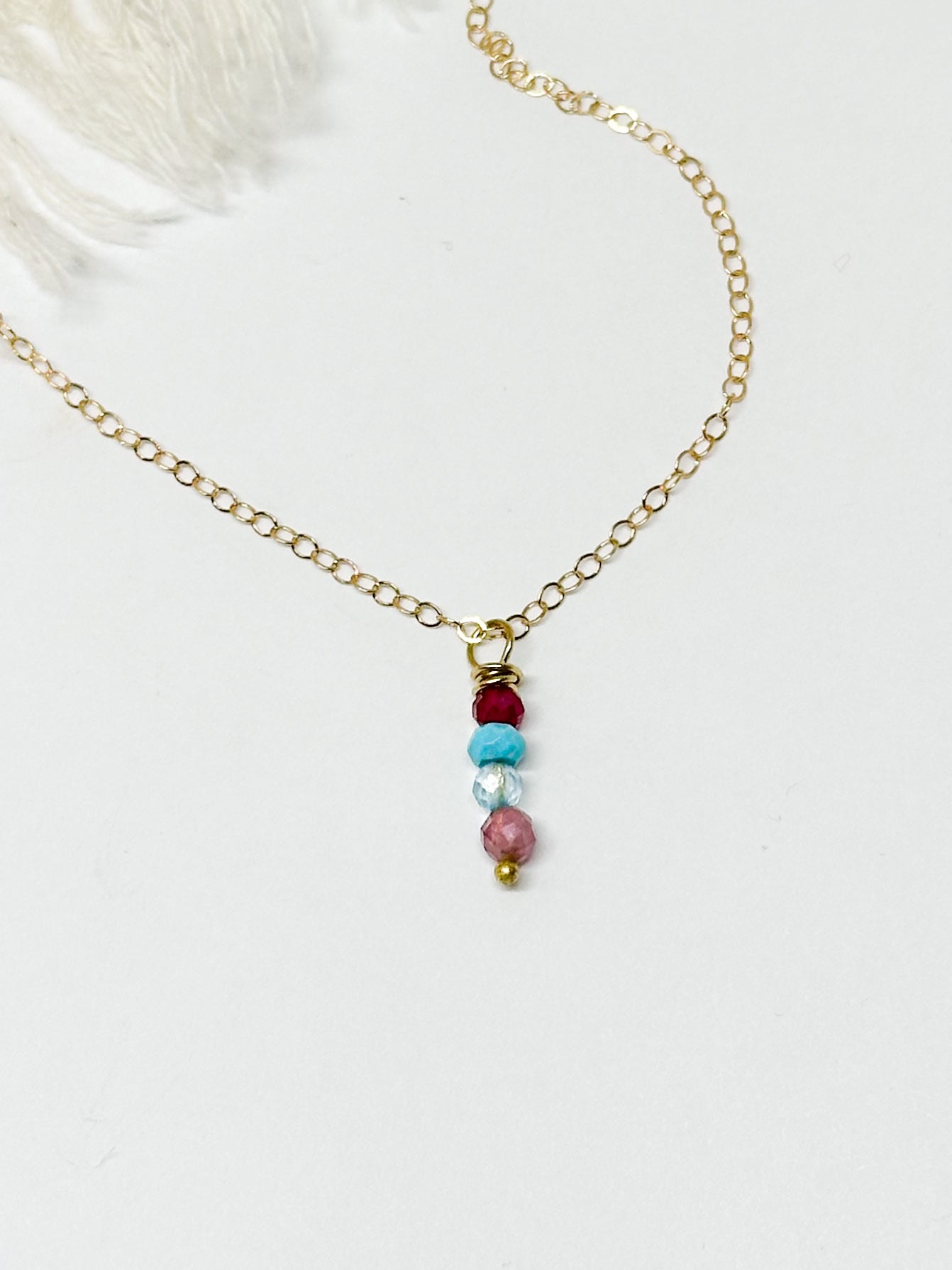 Custom birthstone necklace pendant
