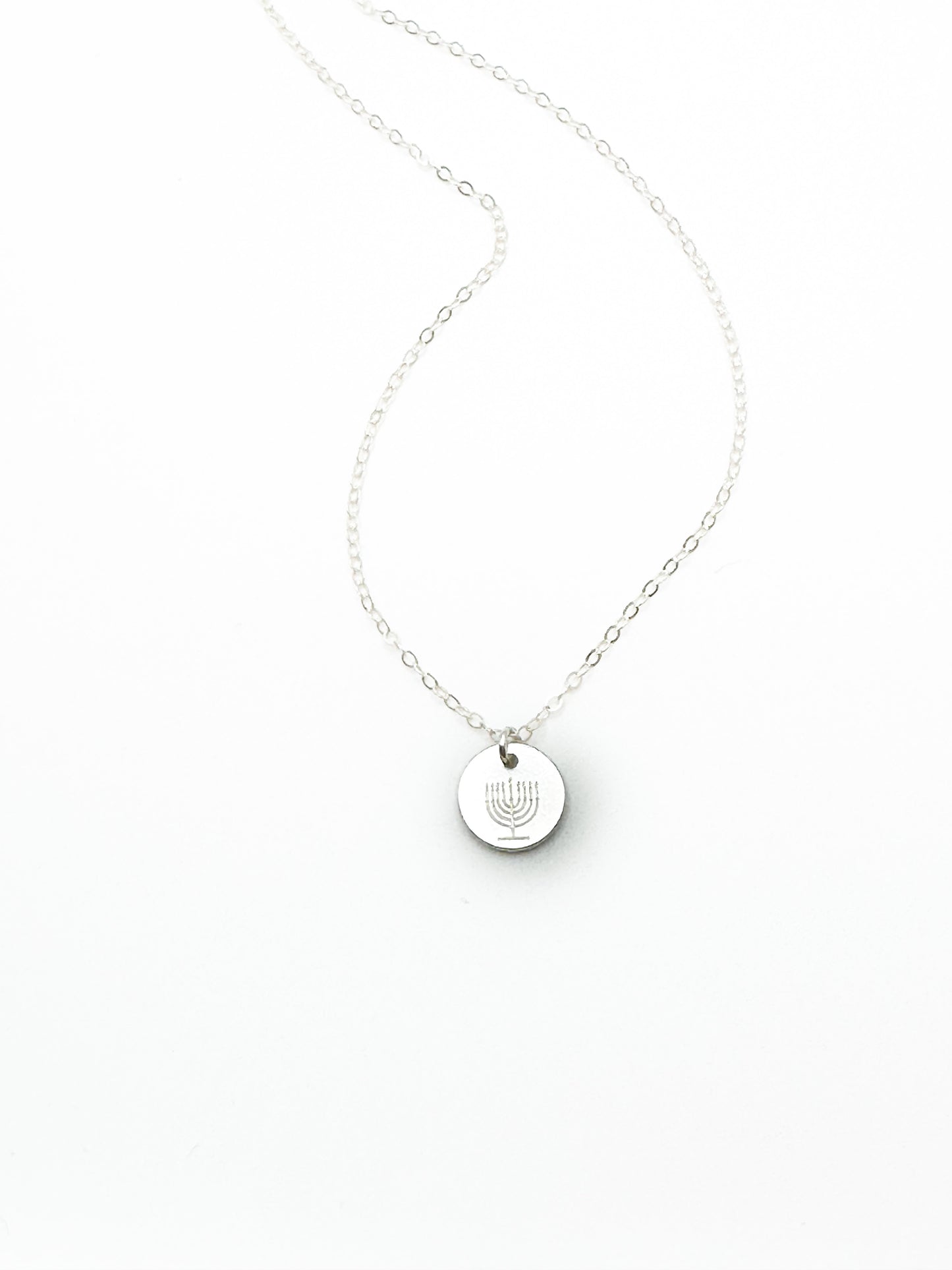 Hanukkah necklace silver