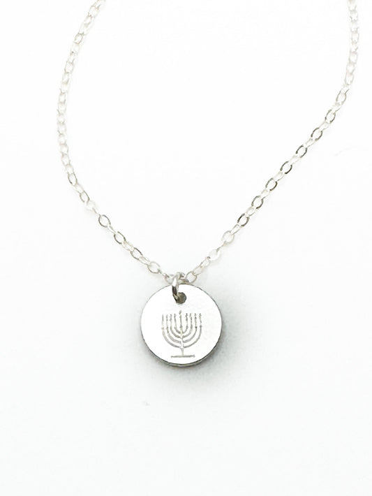 Hanukkah necklace silver