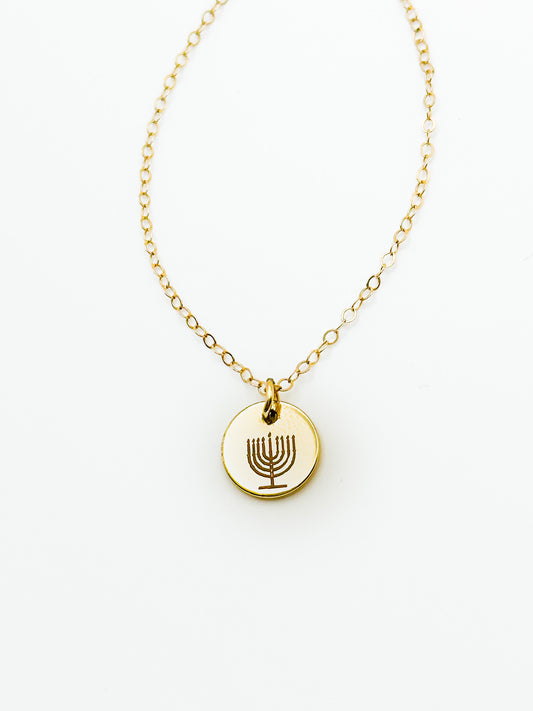 Hanukkah necklace gold