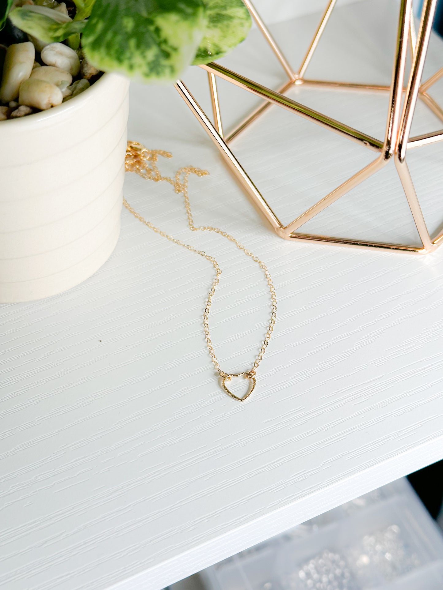 Gold fill heart necklace