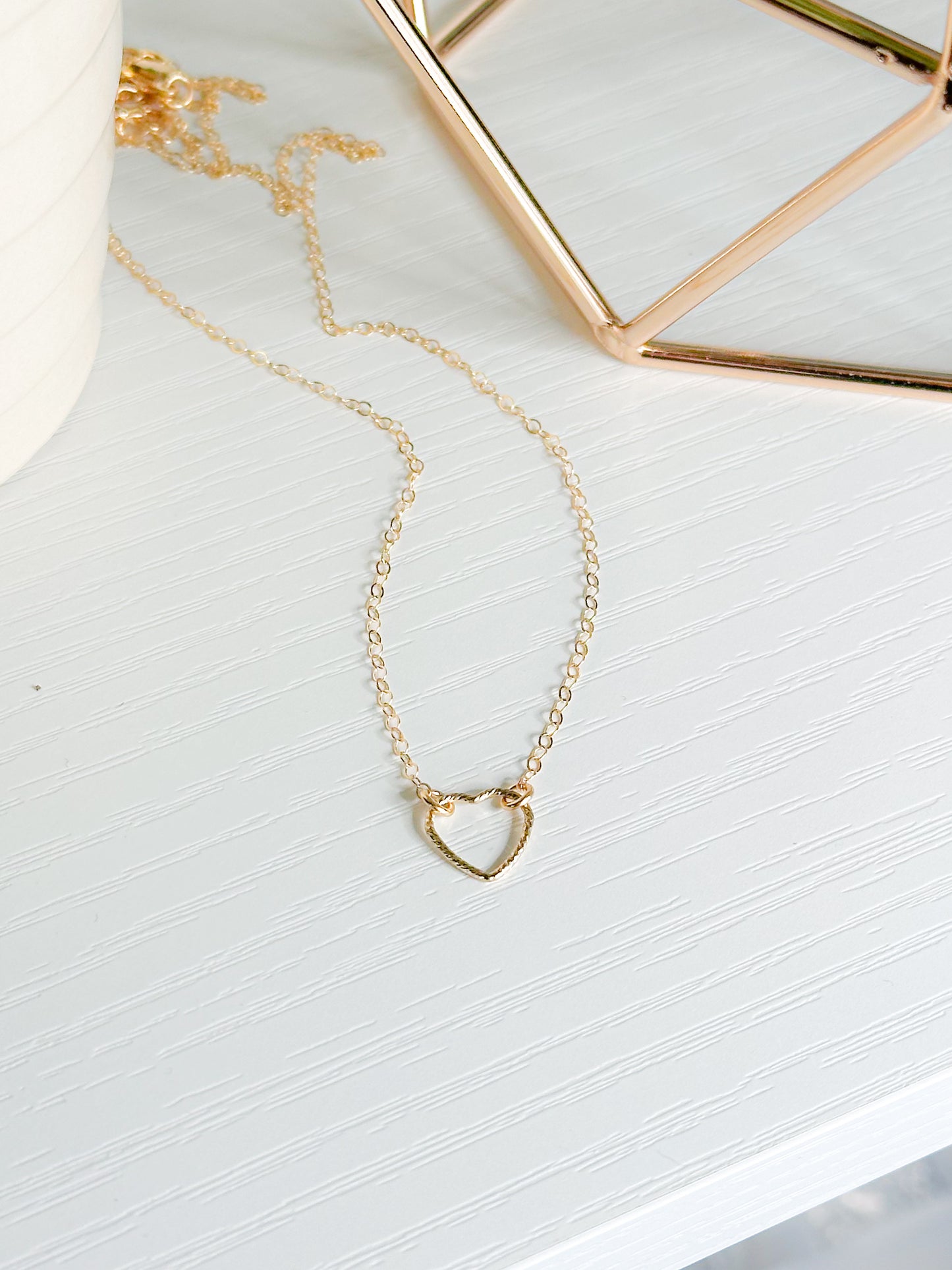 Gold fill heart necklace