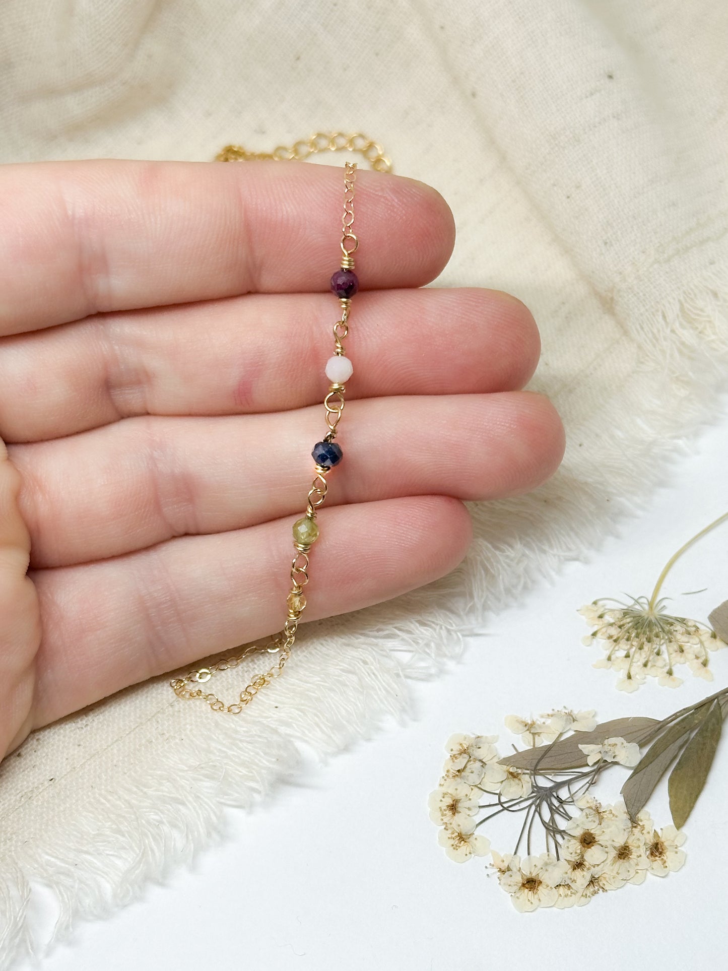 Personalized birthstone necklace