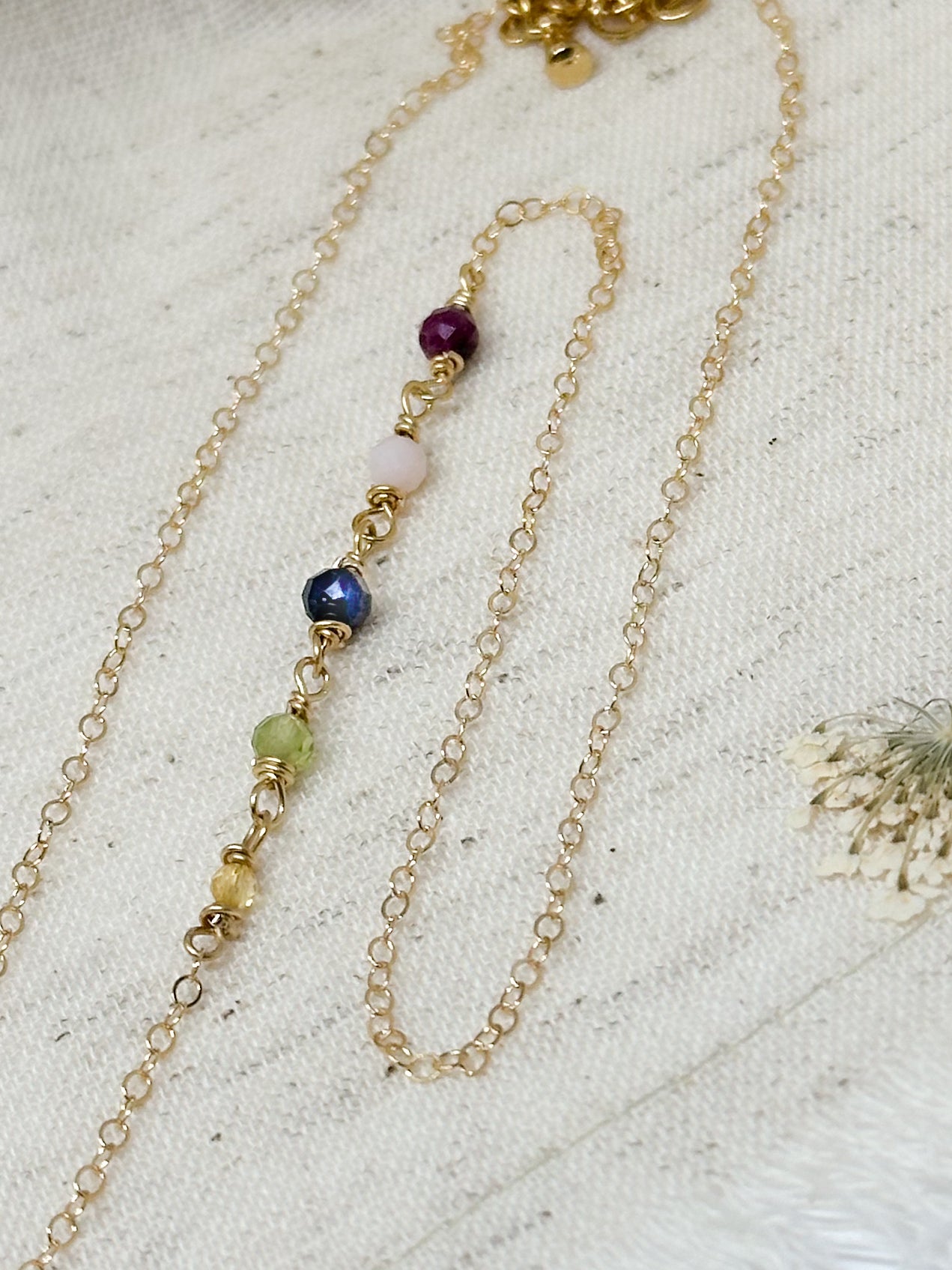 Personalized birthstone necklace