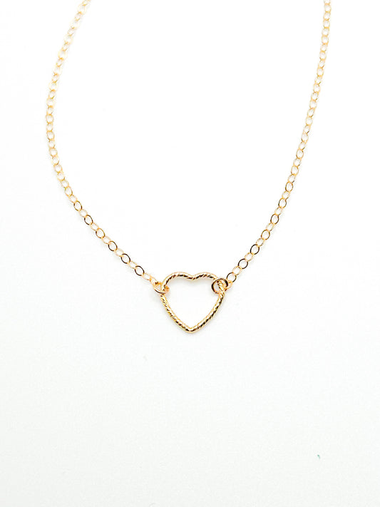 Gold fill heart necklace