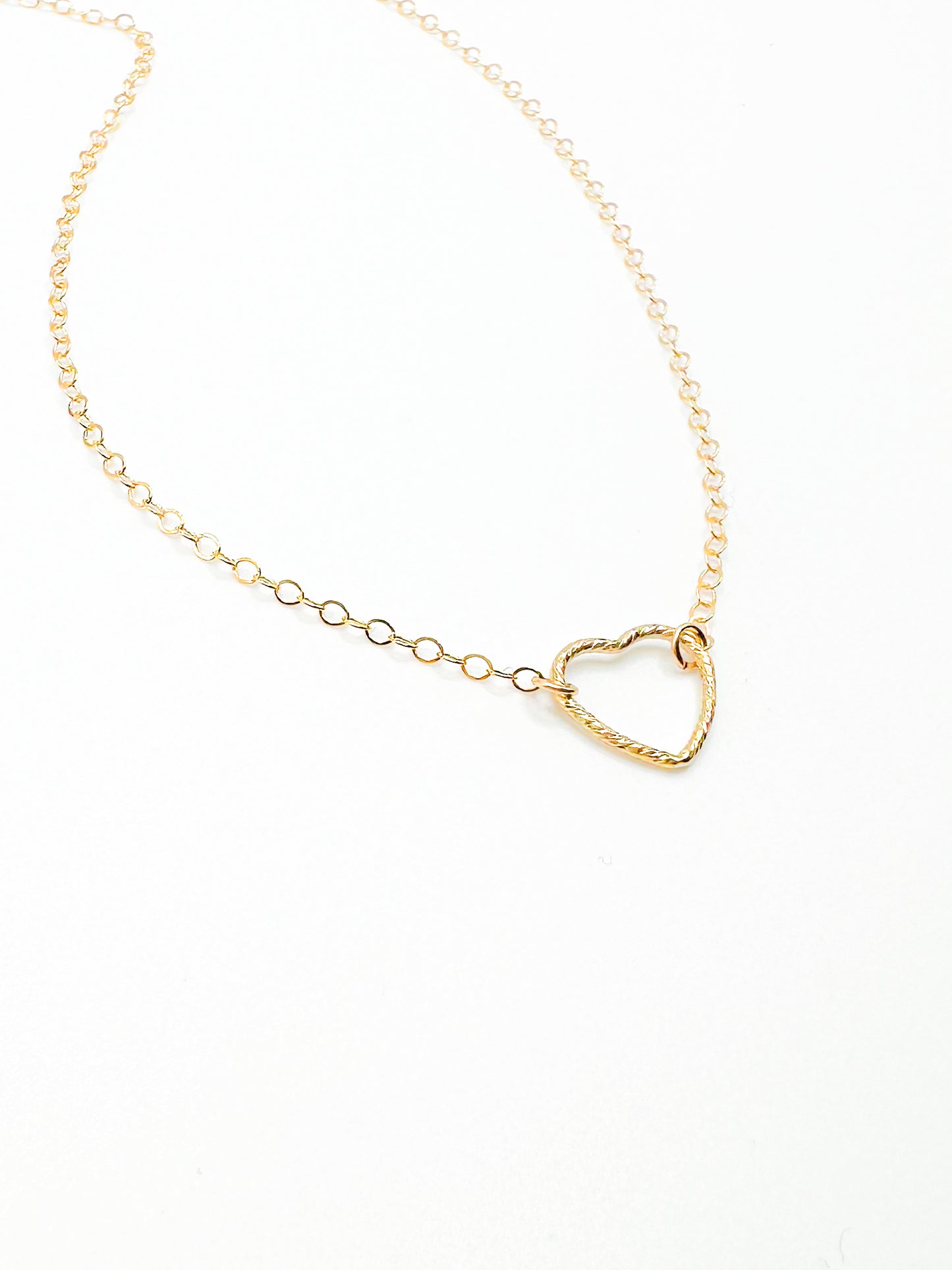 Gold fill heart necklace