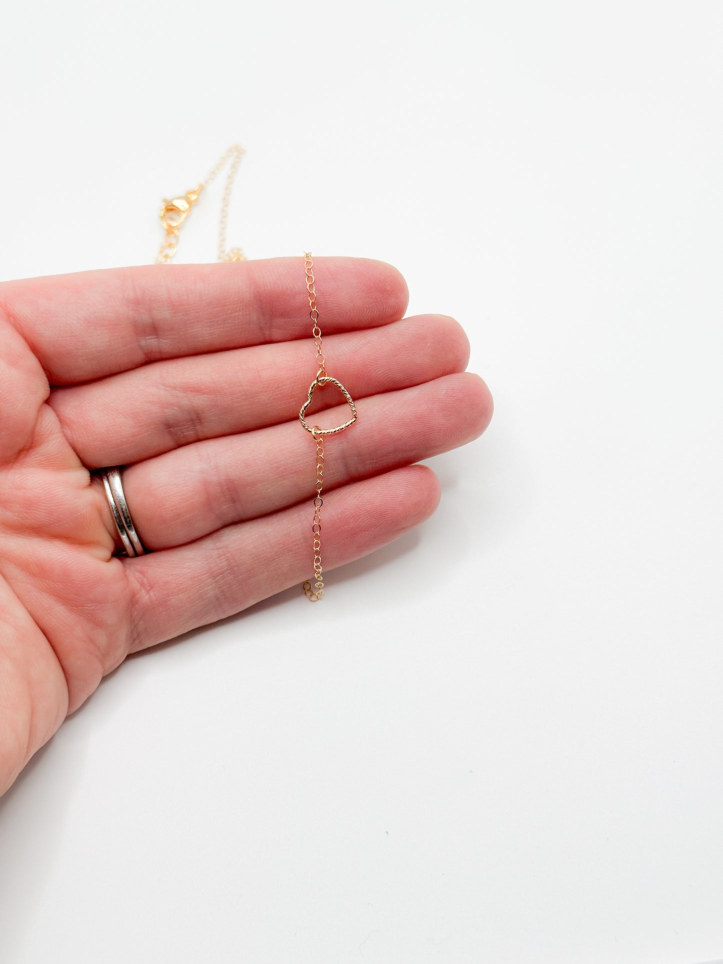 Gold fill heart necklace