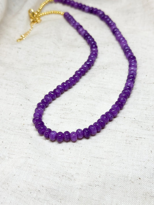 Purple gemstone necklace