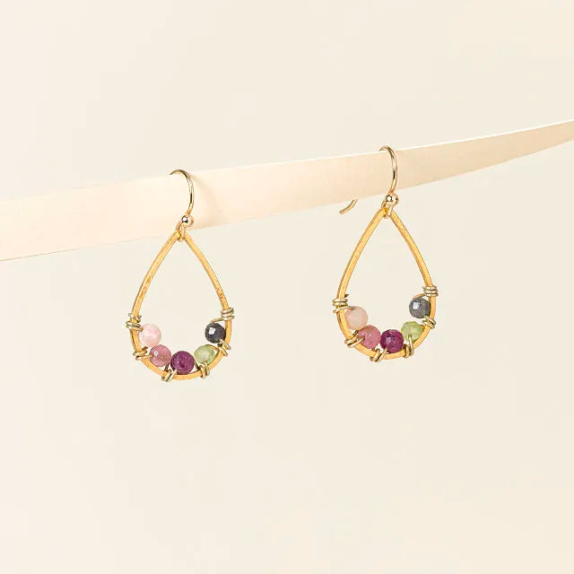 Custom birthstone earrings - teardrop