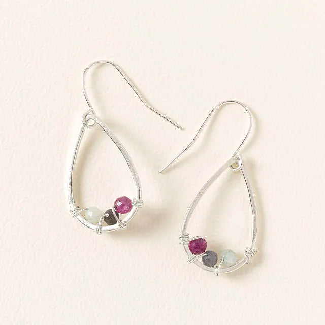 Custom birthstone earrings - teardrop