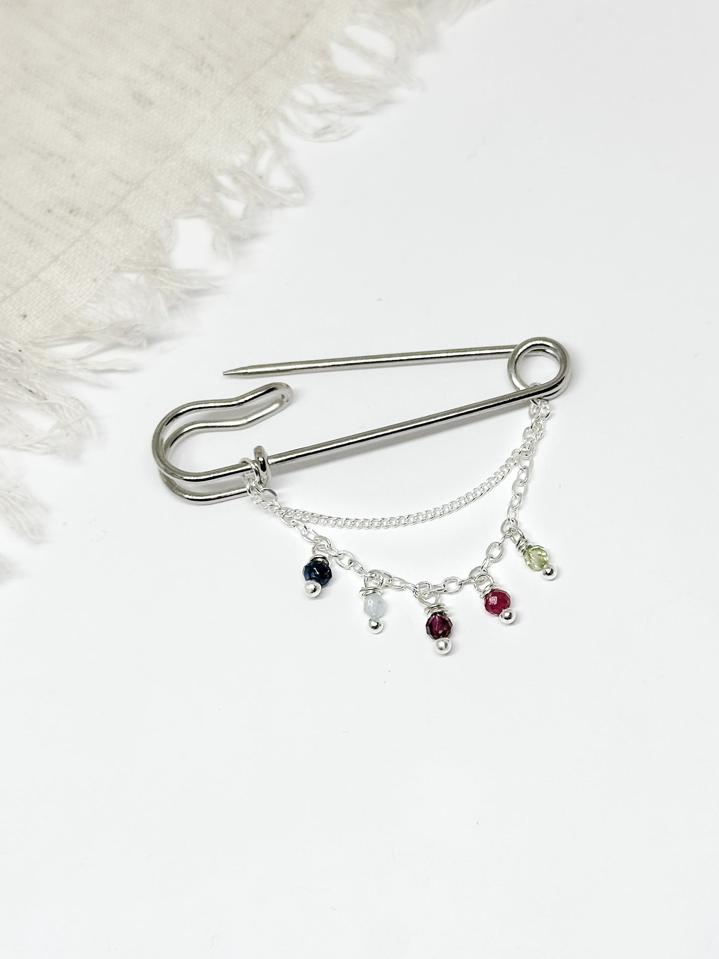 Family birthstone broach