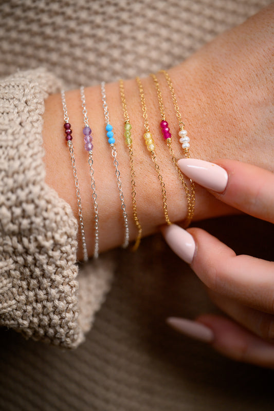 Custom Birthstone Bracelets