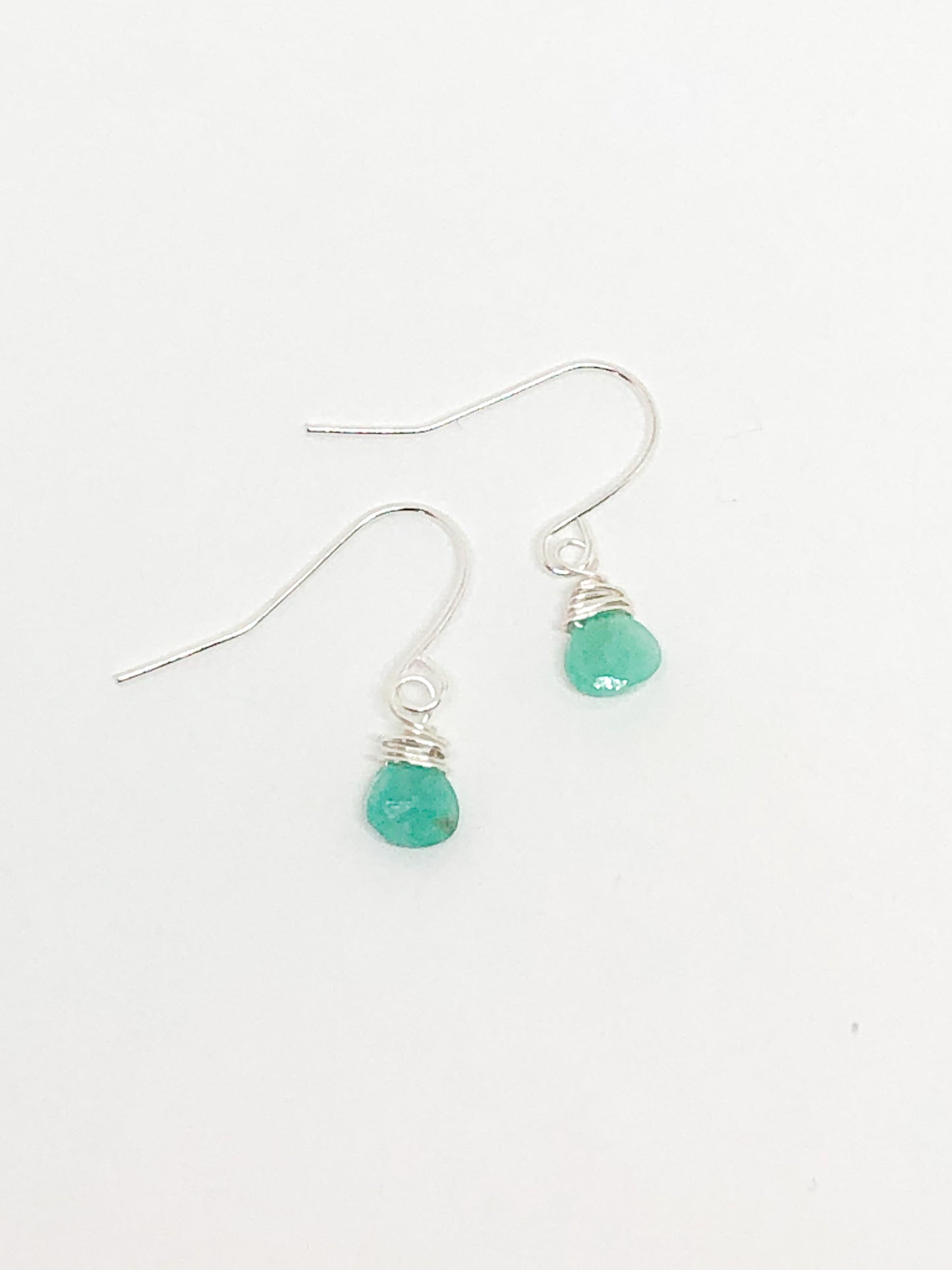 Amazonite earrings in gold or silver