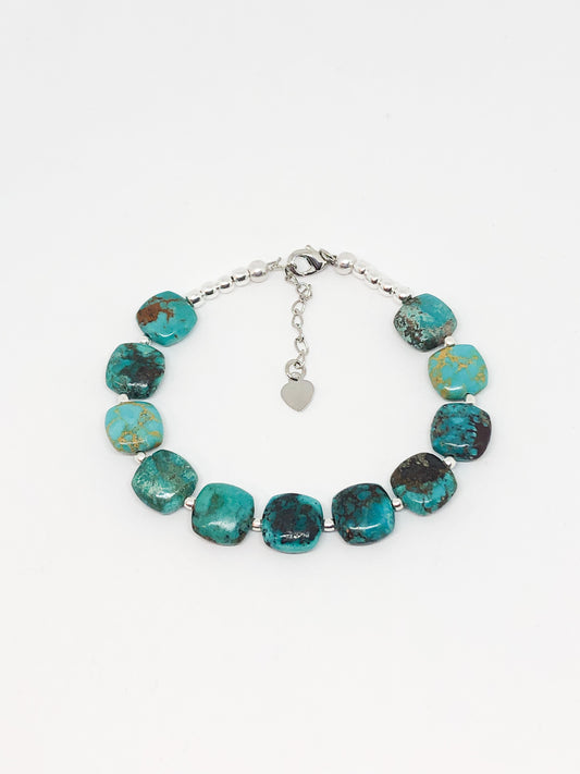 Square turquoise bracelets
