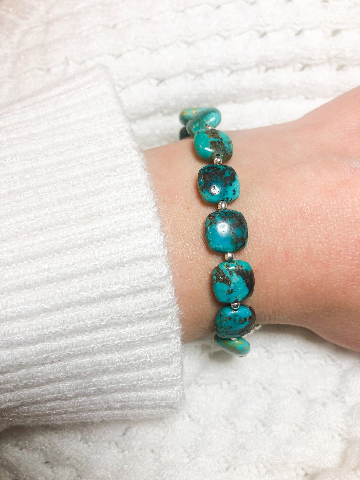 Square turquoise bracelets