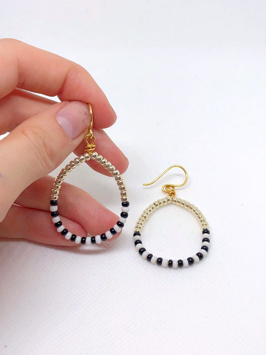 Beaded hoop earrings