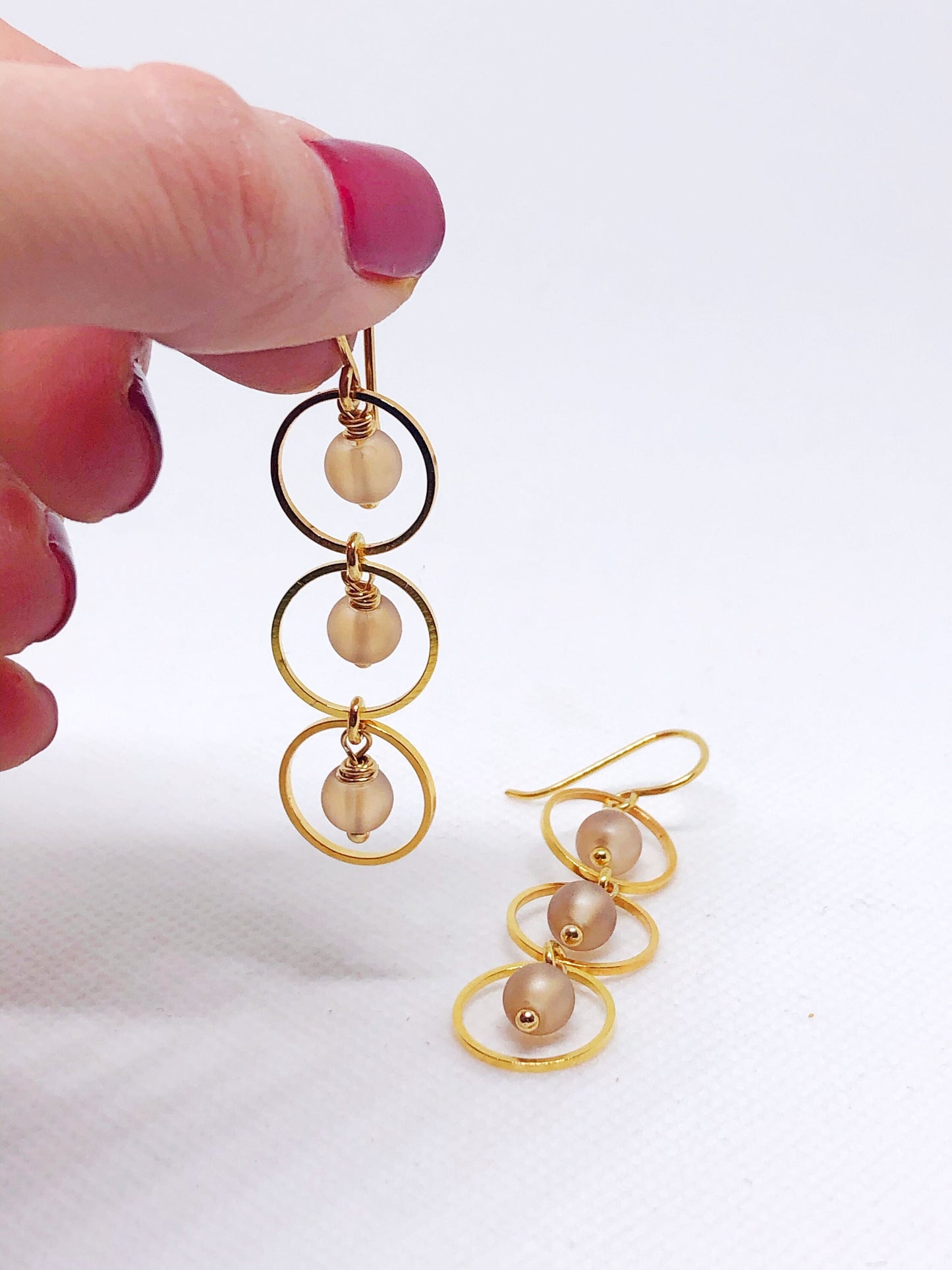 Modern statement earrings