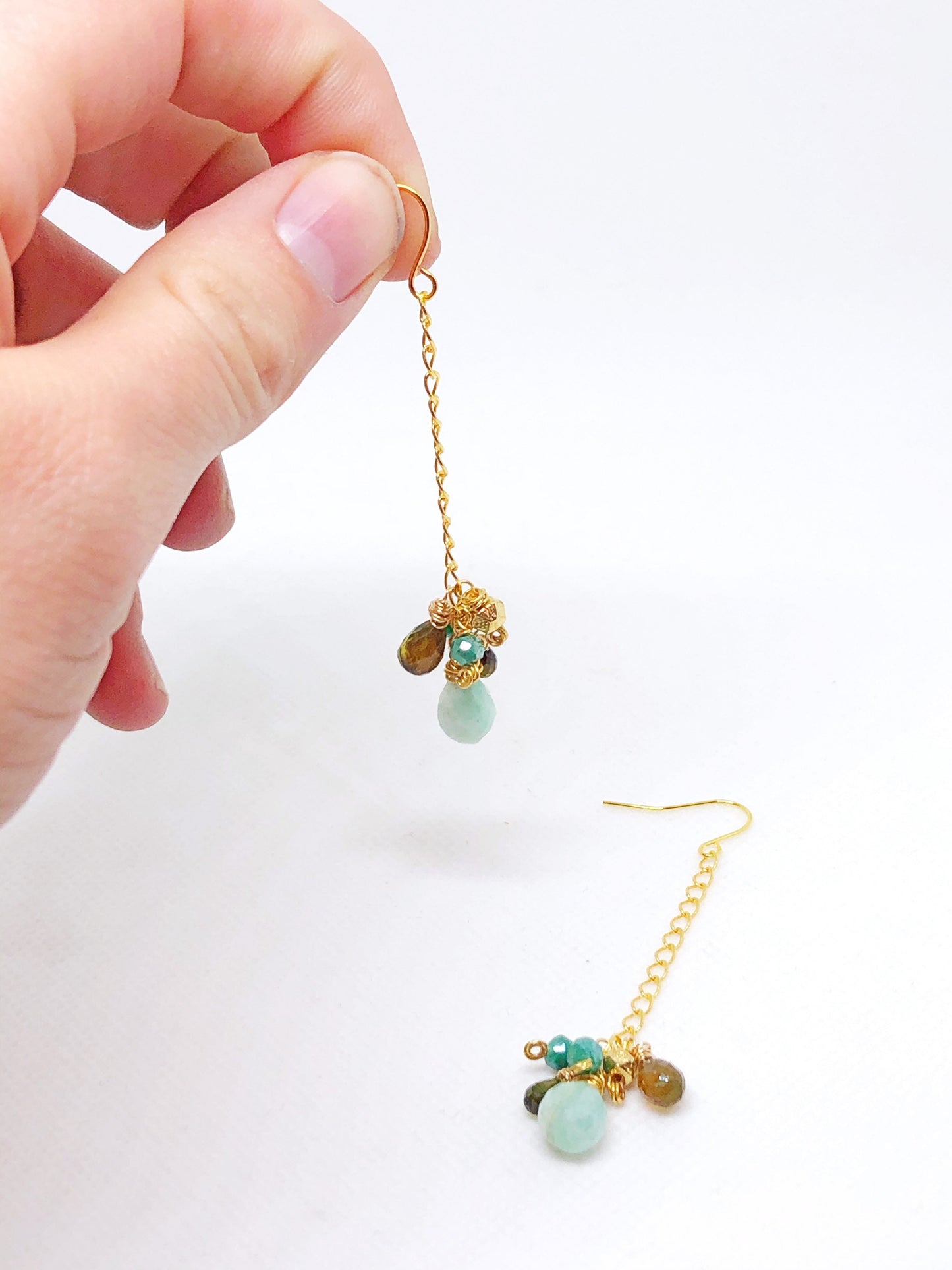 Multi gemstone earrings