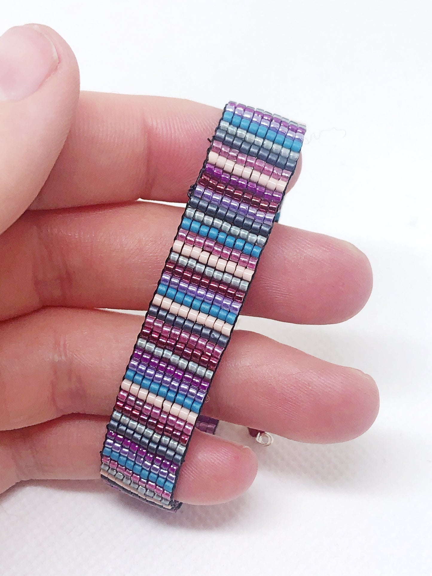 Multi colored bead loom bracelet