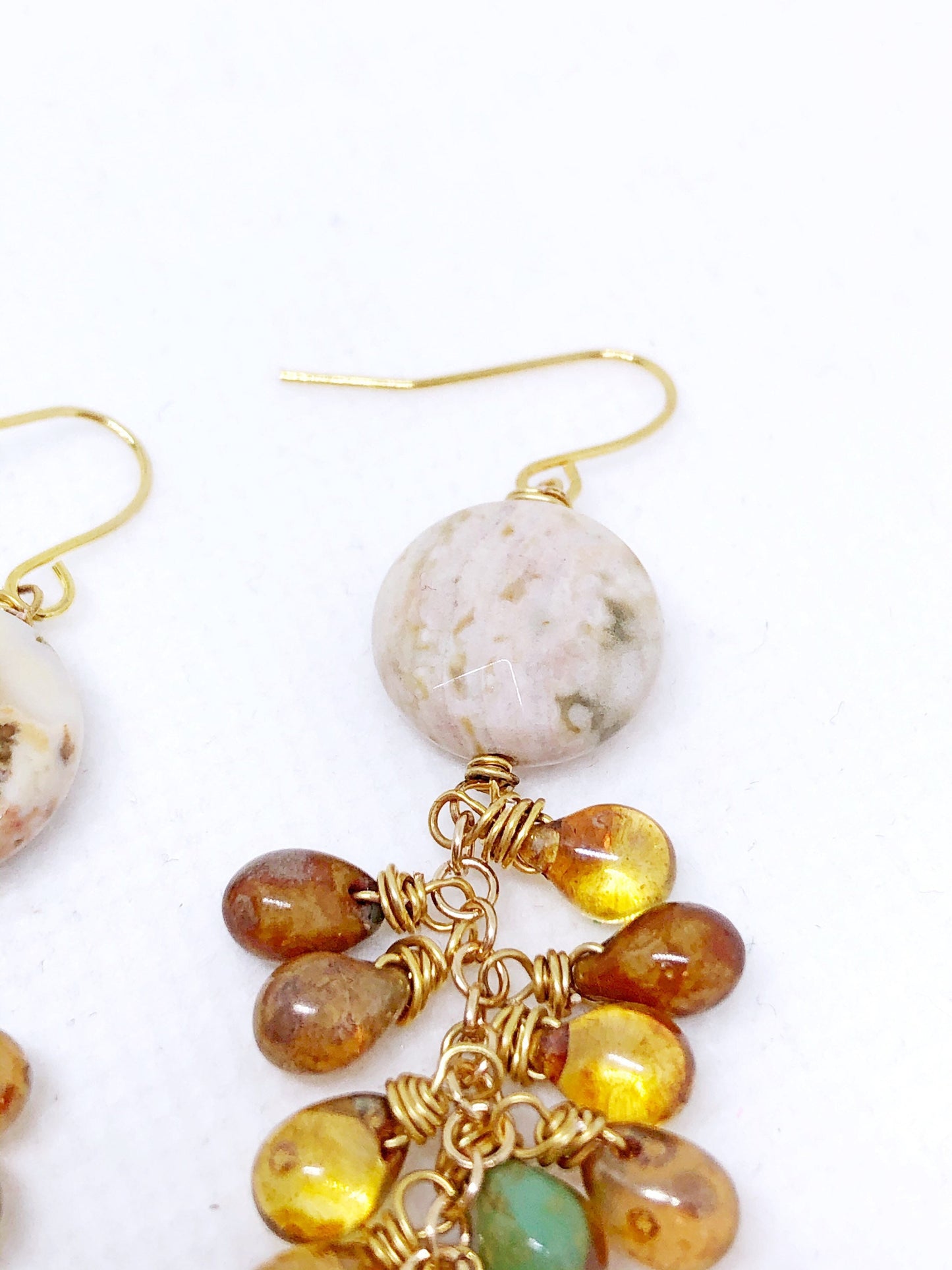 Jasper gemstone earrings