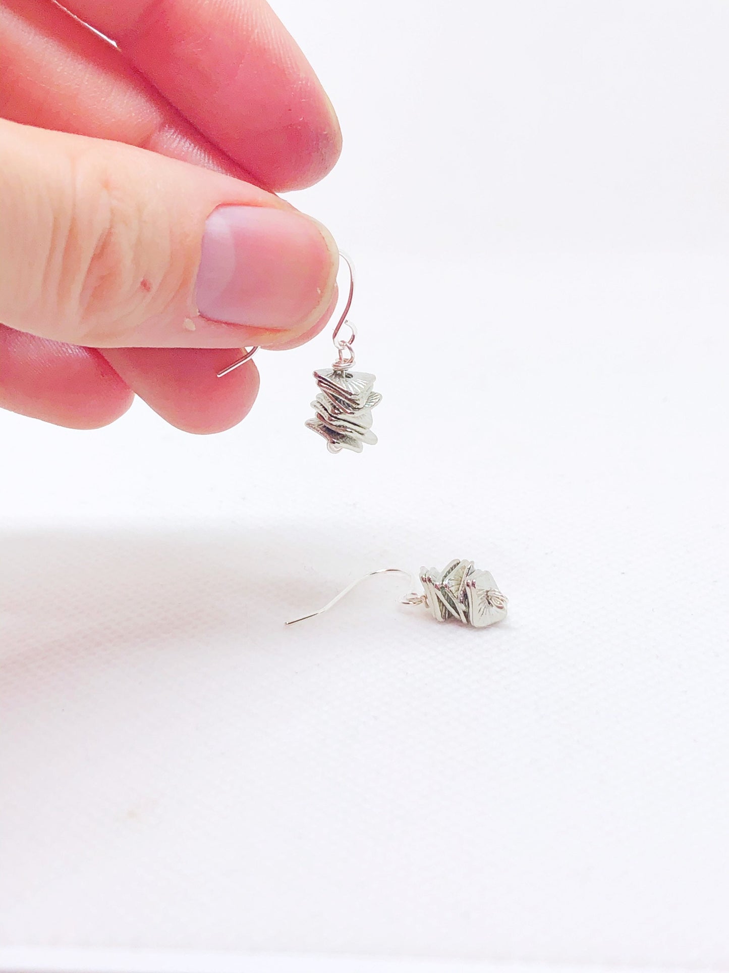 Dainty silver earrings