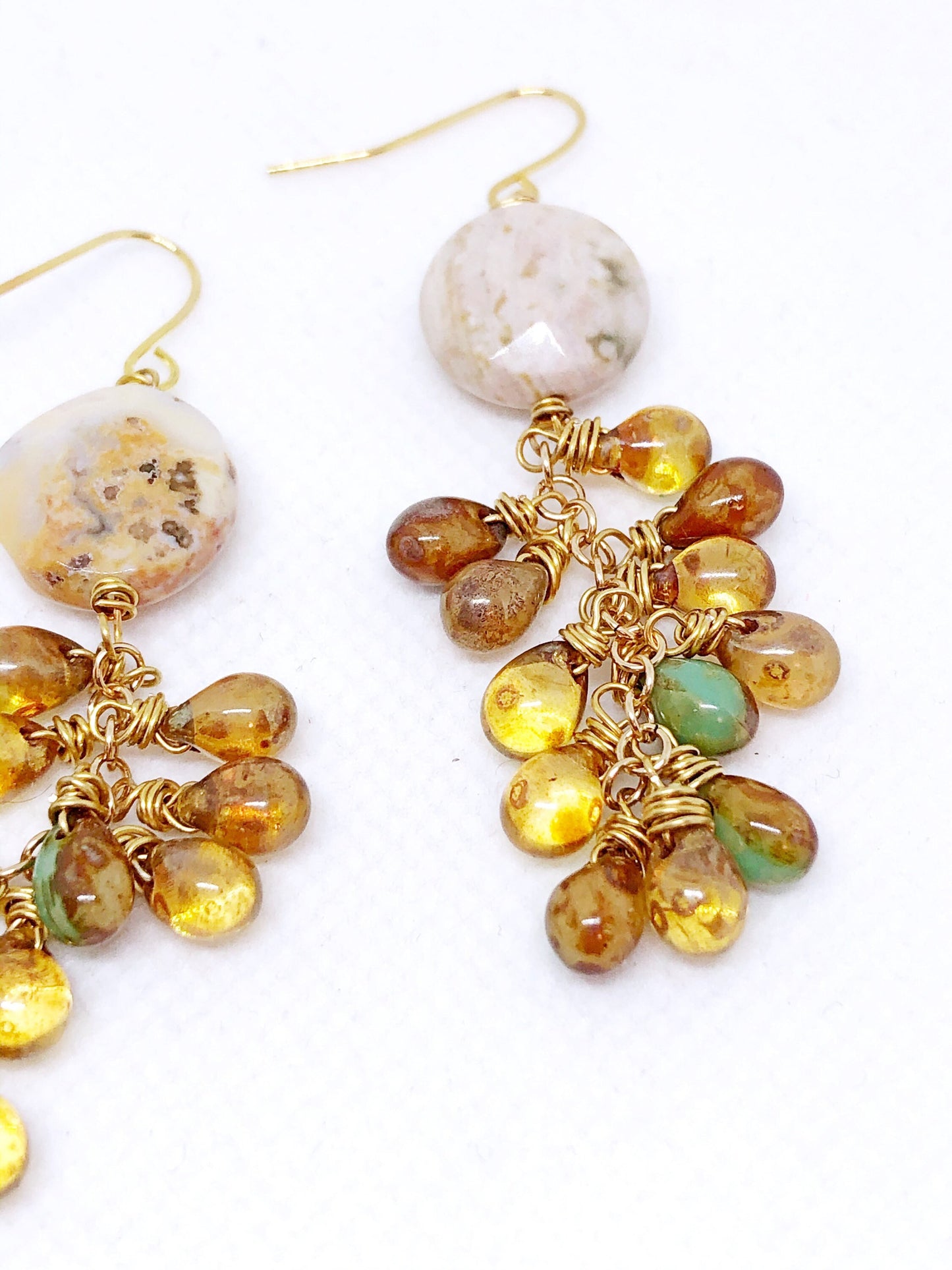 Jasper gemstone earrings
