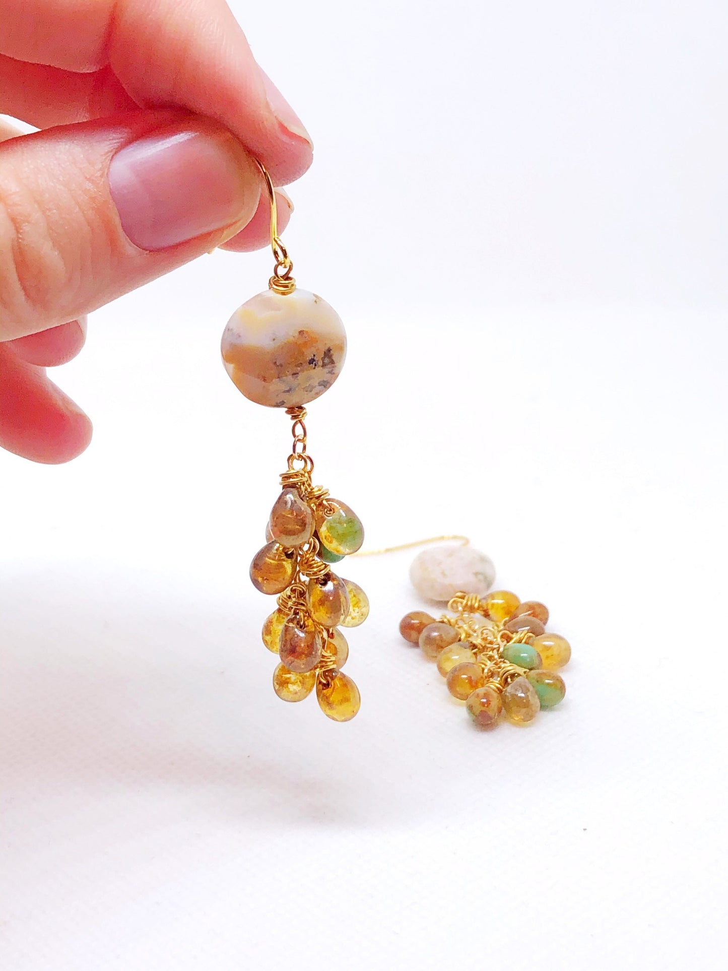 Jasper gemstone earrings