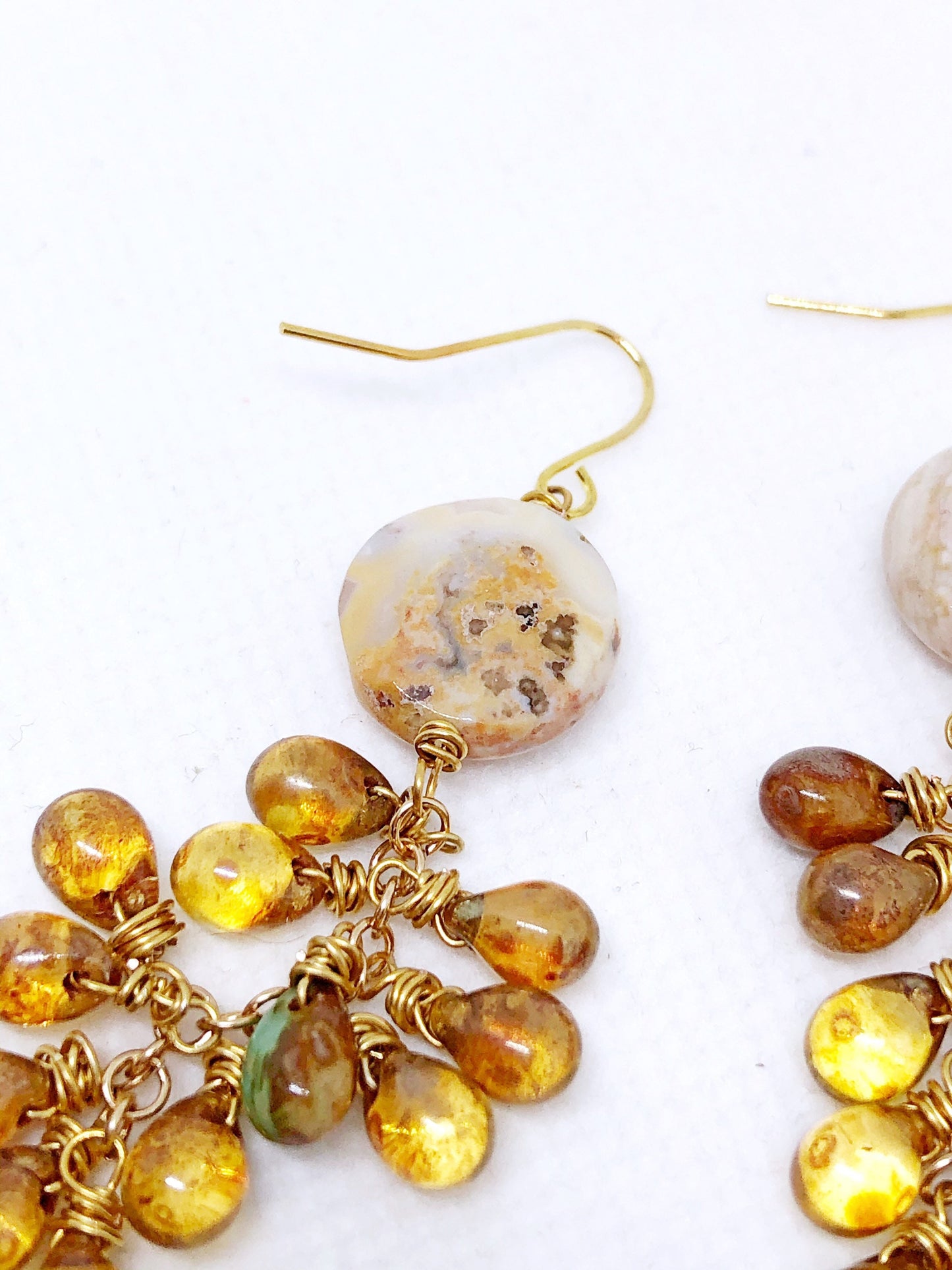 Jasper gemstone earrings
