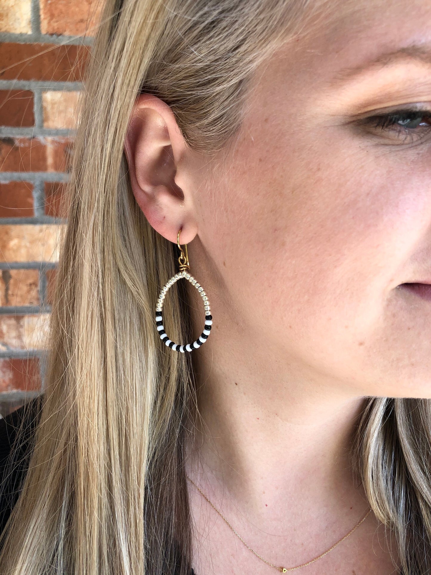 Beaded hoop earrings