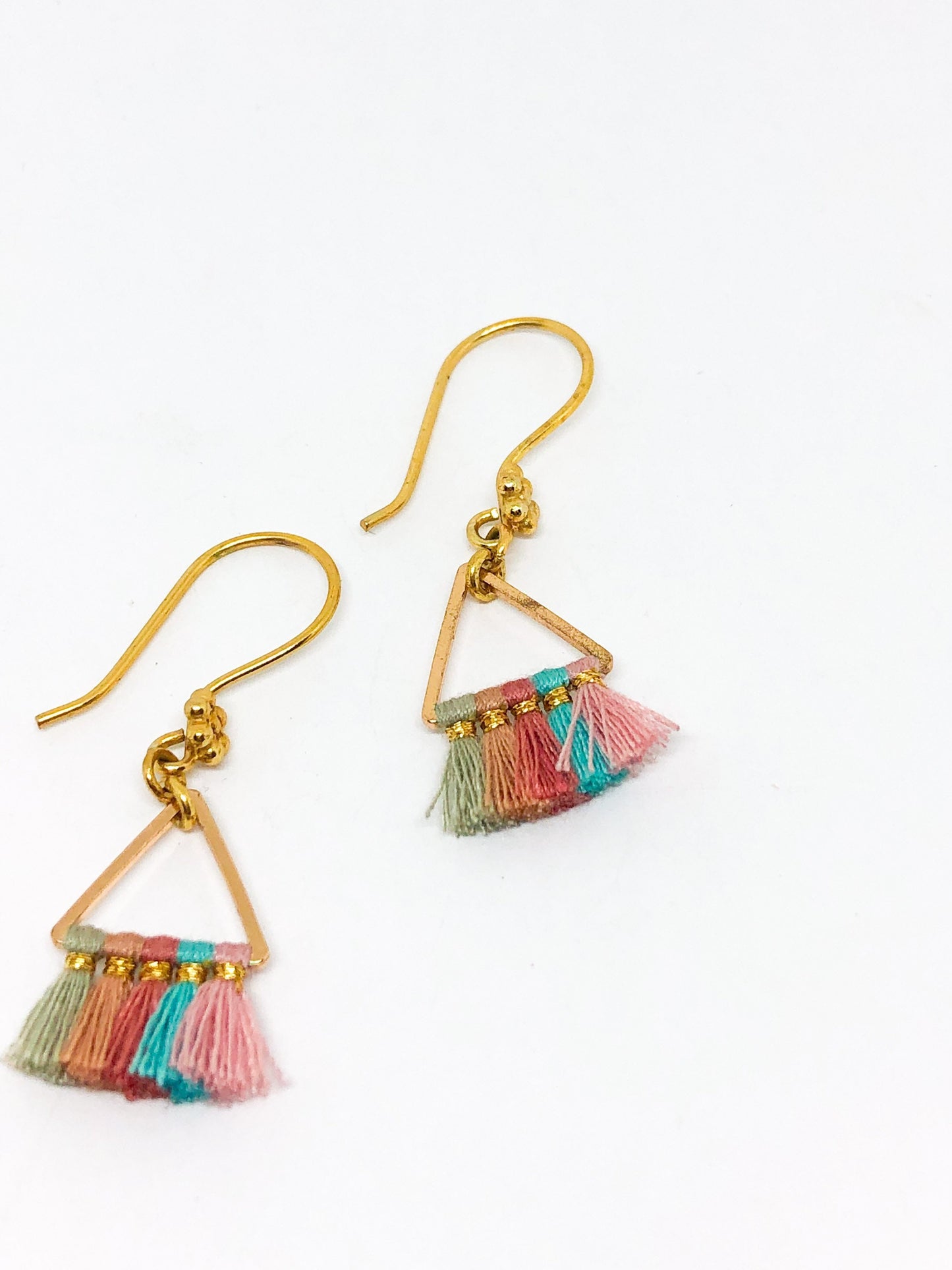 Fringe earrings in gold