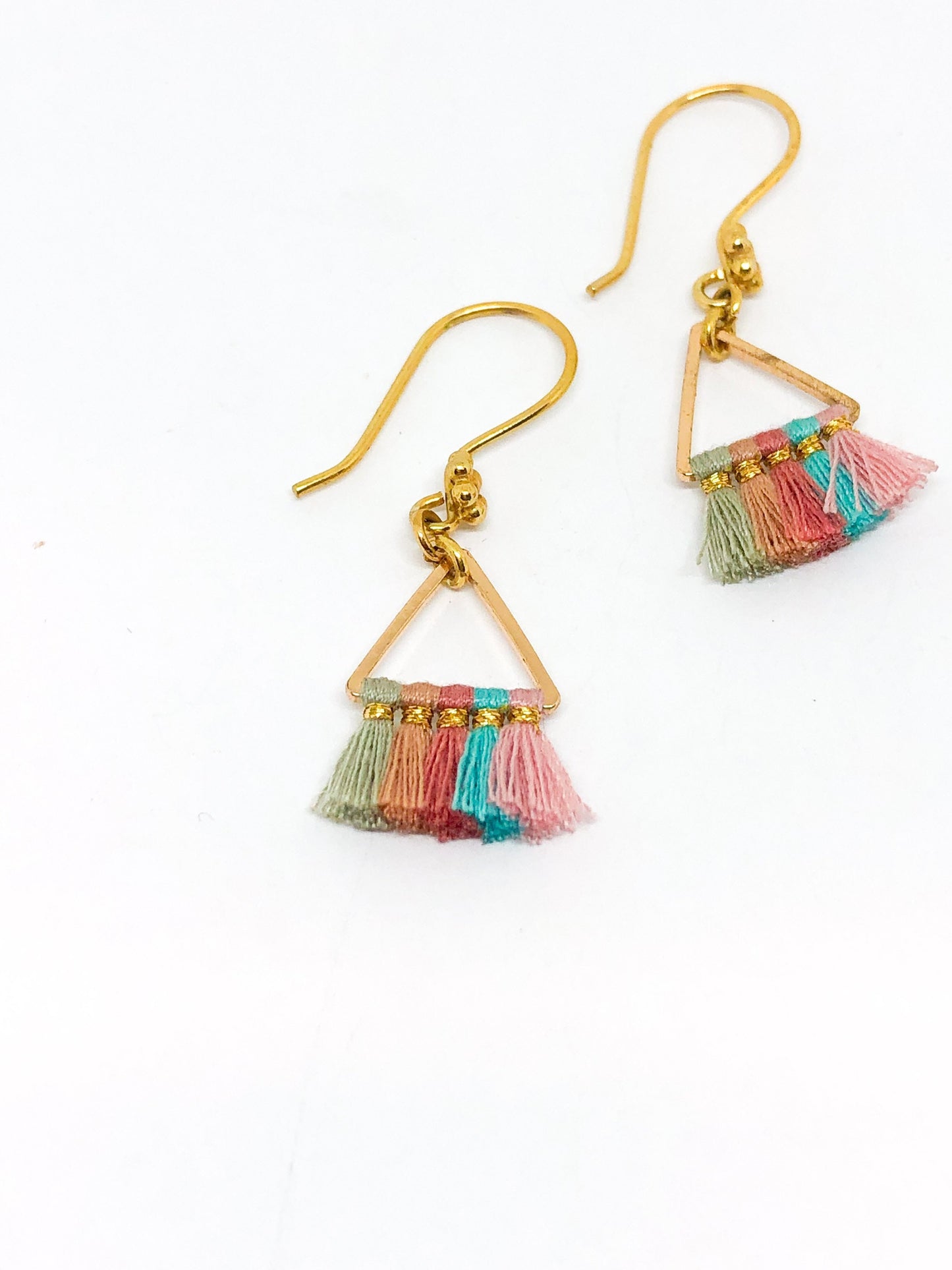 Fringe earrings in gold