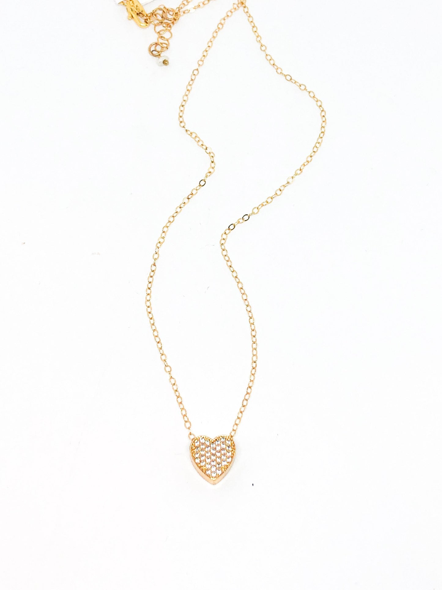 Reversible rhinestone heart shape necklace